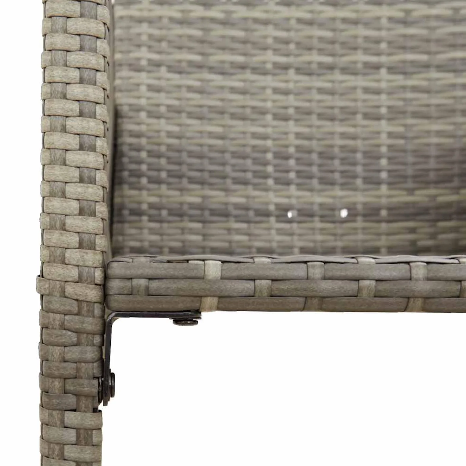 Homgoday Set Bar jardín sin Cojines 5 pzas ratán sintético Acacia Gris Barra Jardin Barra Bar Exterior mesas Altas y taburetes Dimensiones 145 cm