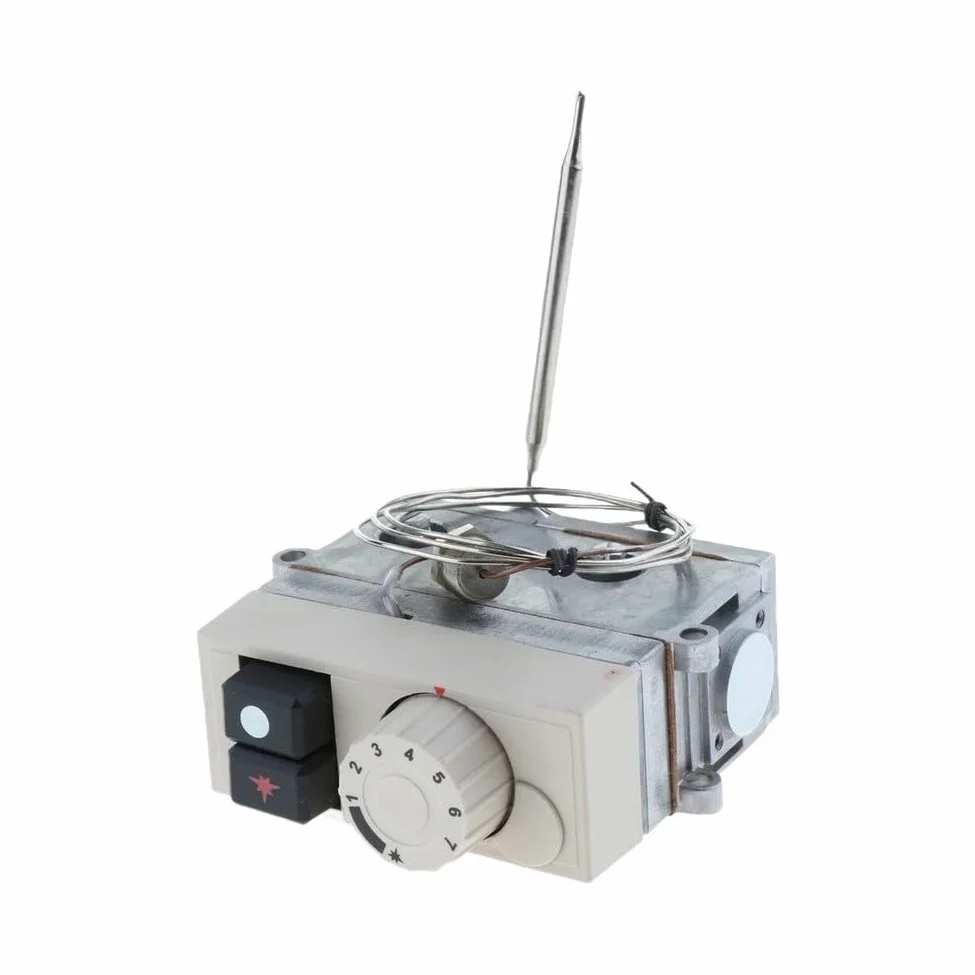 Válvula de control de temperatura de la freidora 100-340 ° C,Regulador termostático de gas con dispositivo de seguridad de falla de llama,Control de presión para freidoras y cocinas comerciales 710
