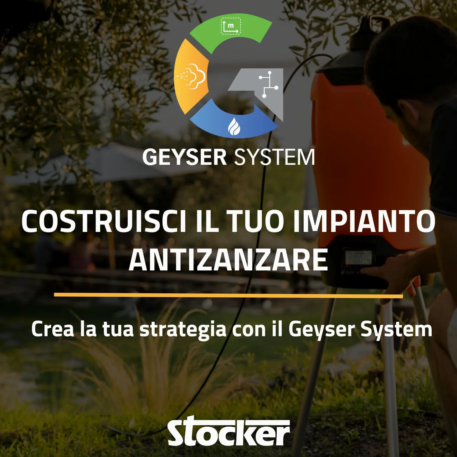 STOCKER - Kit Base Geyser 25m de tubo, 10 boquillas, 10 empalmes en T, 3 tapones de cierre