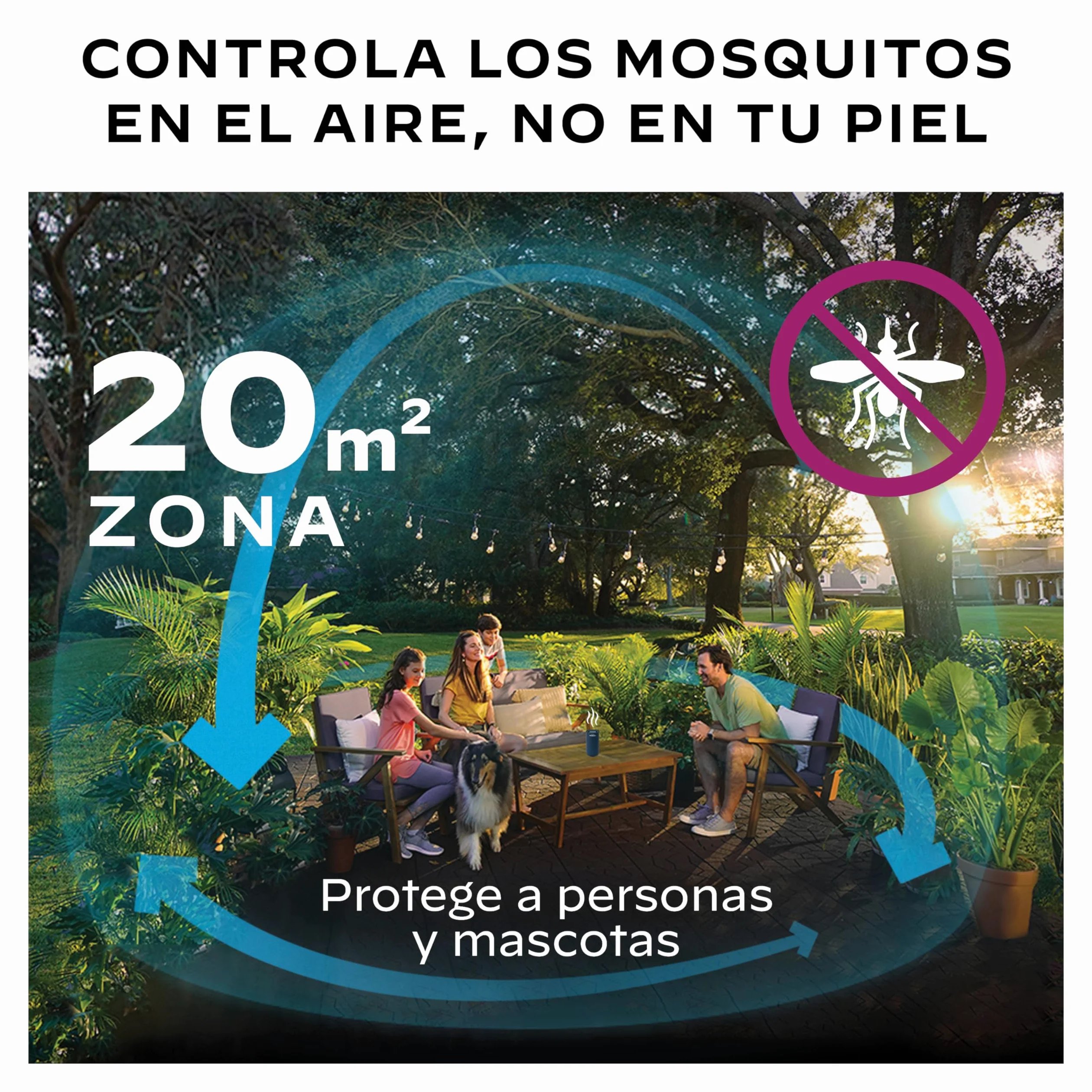 ThermaCELL Difusor Antimosquitos, para Exteriores, Jardín y Patio, Protección Eficaz 20 m², Inodoro, Incluye Recambio de 12 Horas + 3 Pastillas, Navy (Paquete de 2)