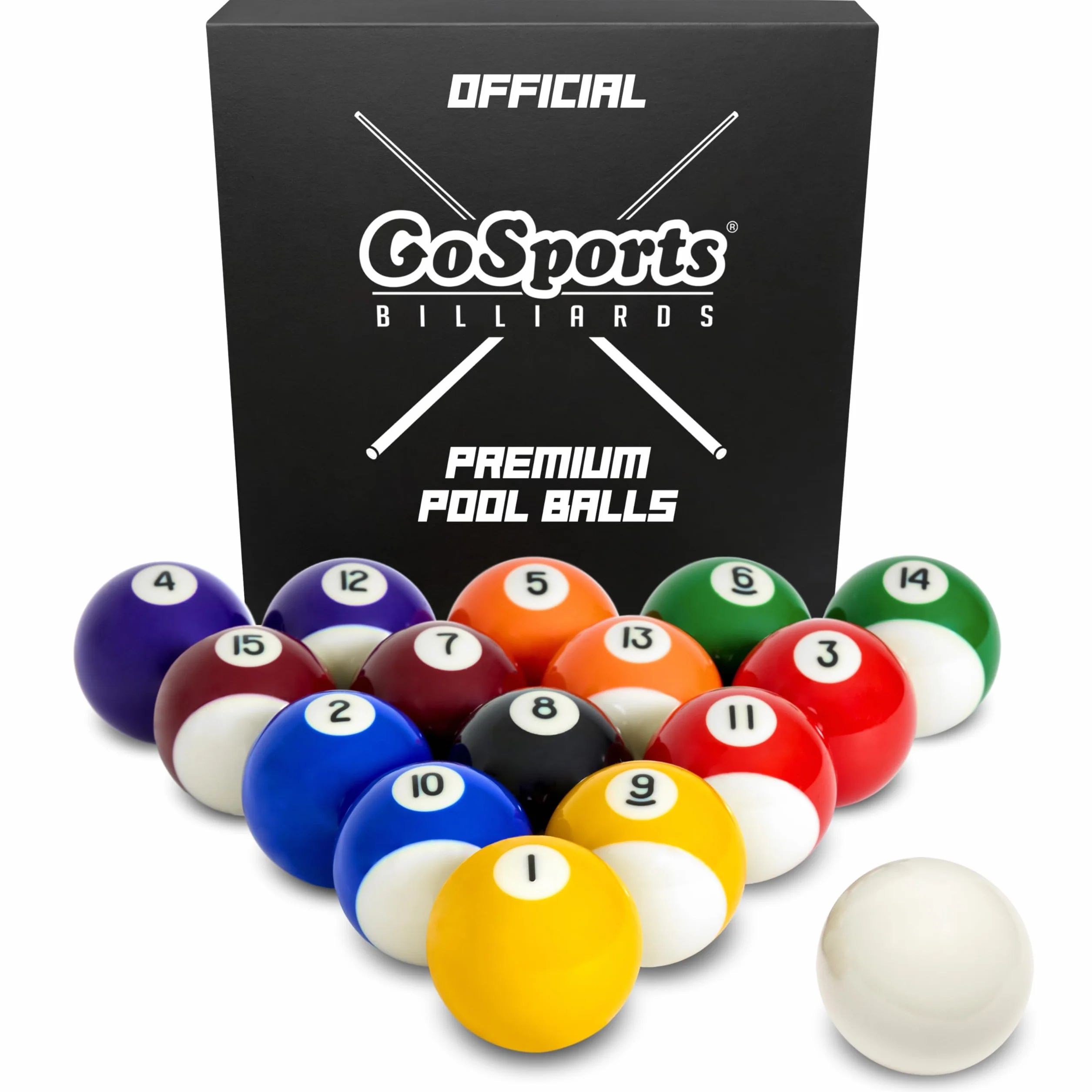 GoSports Juego Completo de 16 Bolas de Billar Profesionales
