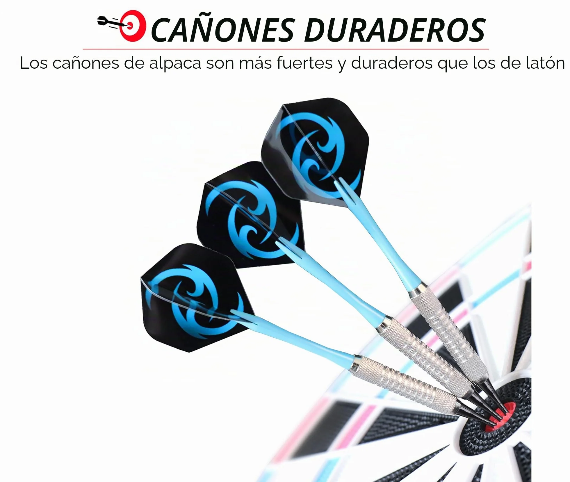 Dardos Punta Plastico para Dianas Electronicas Profesionales 24 Plumas 8 Patrones 50 Puntas 2 Protectores