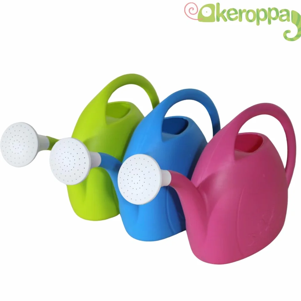 KEROPPA Regadera 3,5 L, Riego con Difusor, para Hogar o Jardines Pequeños, Material Reciclable, Resistente, Ligera, Verde Claro