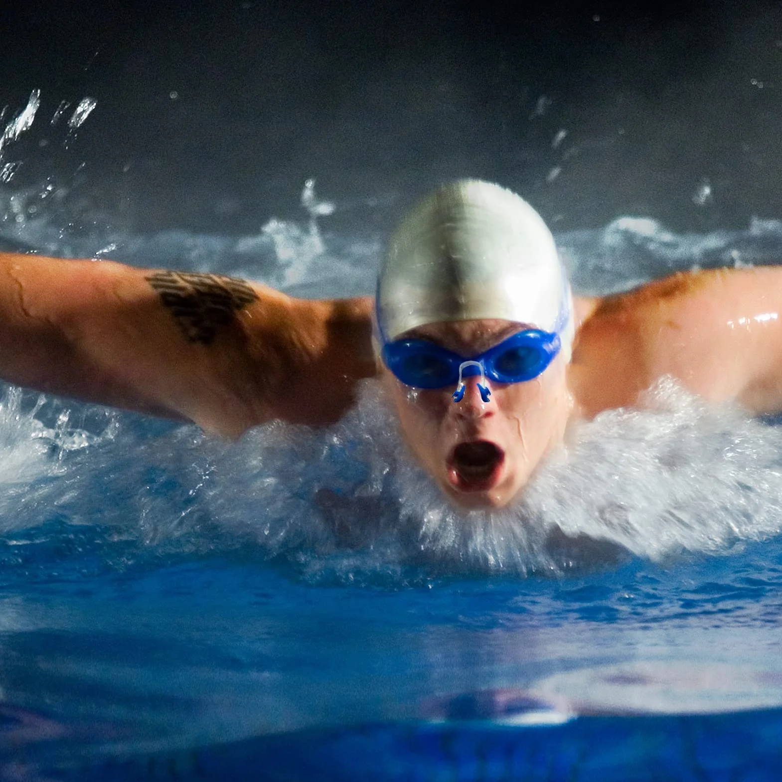 Pinzas de Nariz para Natación, 6 Piezas, Silicona Impermeable, con Caja de Almacenamiento