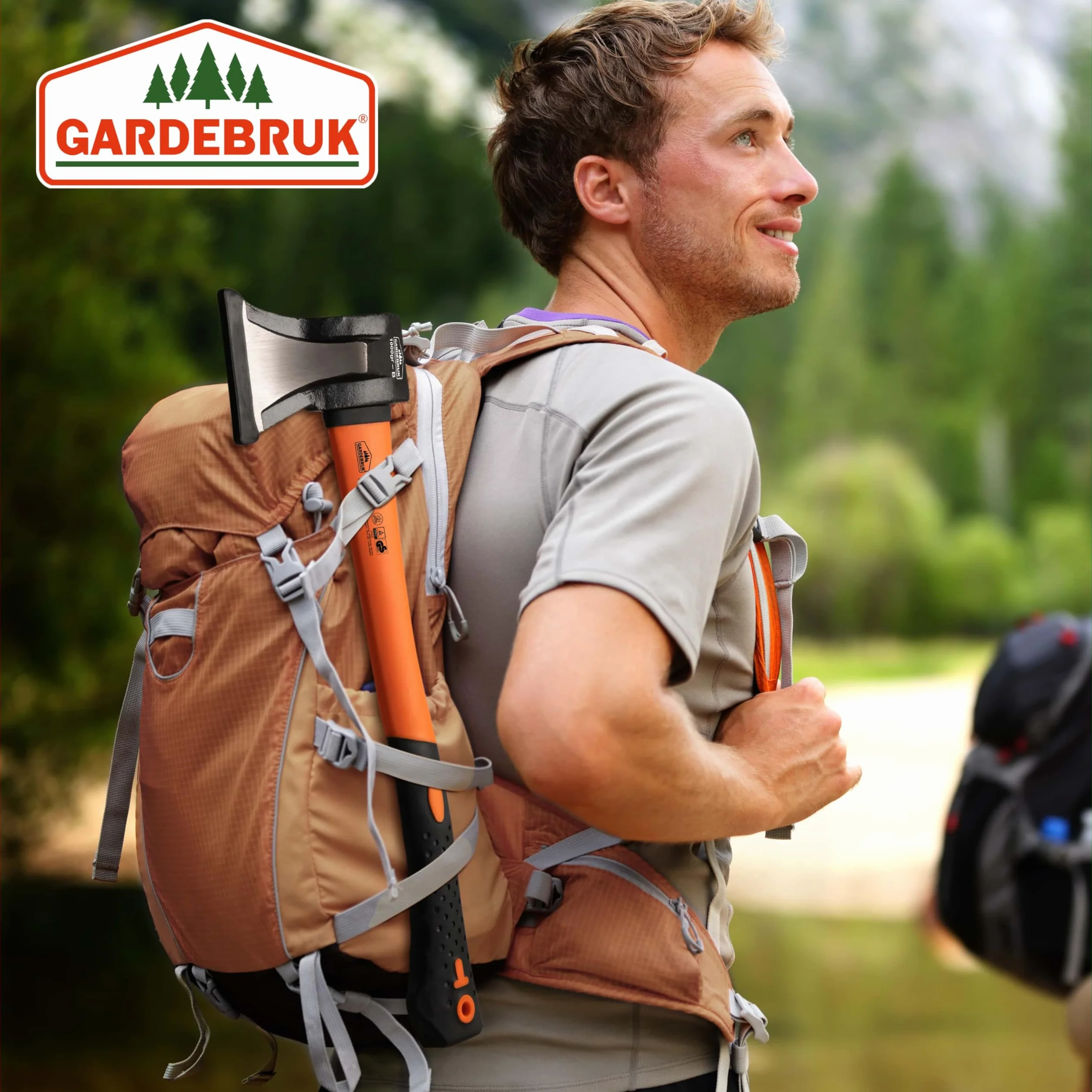 GARDEBRUK® Hachas para Leña de Mano Grande 88,5cm,Hacha Pequeña 42,5cm, Acero al Carbono, Universal, Ergonómicas, Herramientas Jardineria Troncos