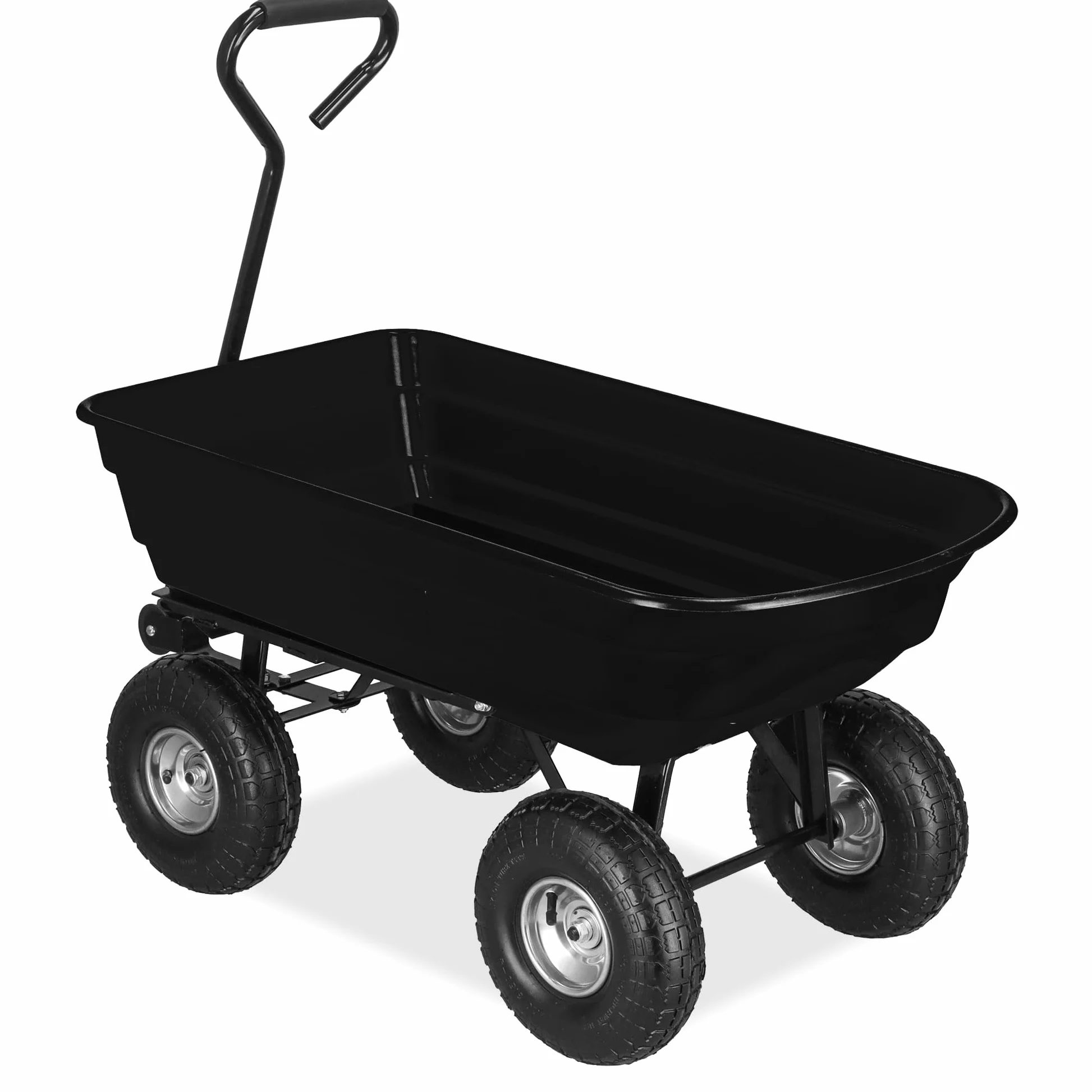 SPRINGOS Carro de jardín con función basculante, carretilla de transporte de 250 kg, 75 l