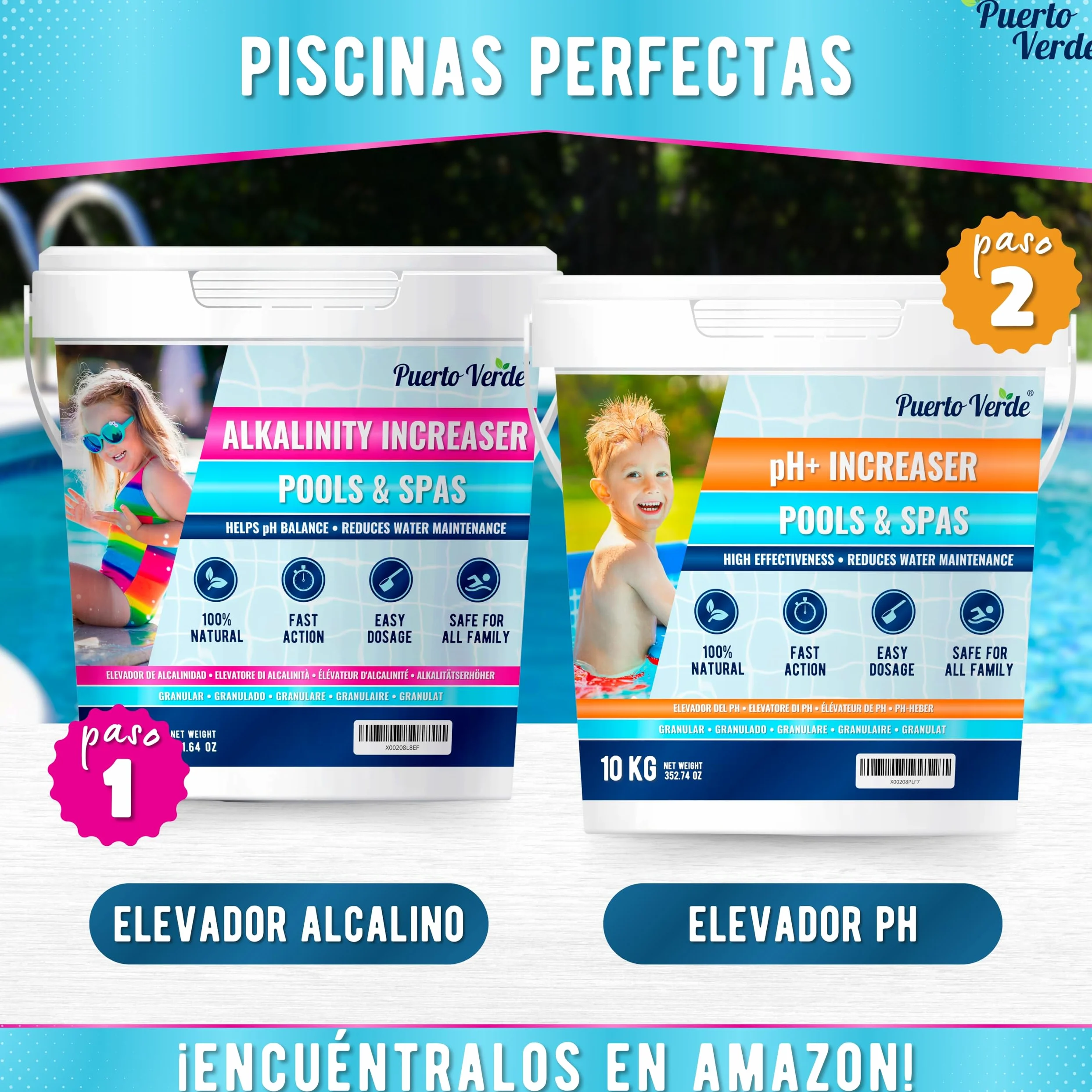 • Incrementador Alcalinidad Piscinas 10 Kg. Ajuste de Alcalinidad TAC y Equilibrio del pH. Apto para Hidromasajes y Spas. Formato Polvo Seguro para Toda la Familia. Producción Española.