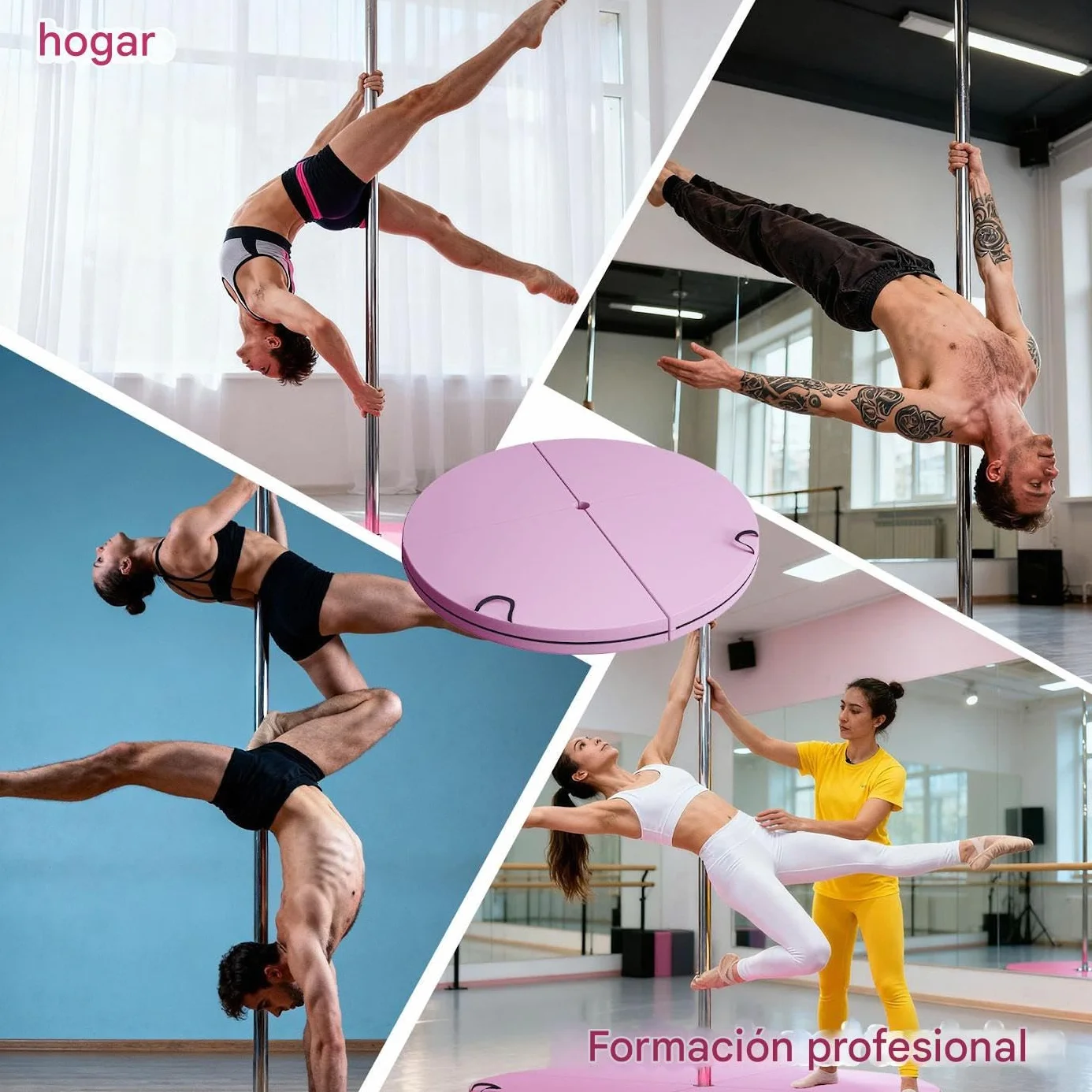 Colchoneta Para Baile De Barra Almohadilla Espuma Gruesa Pole Dance Gimnasio Yoga Entrenamiento