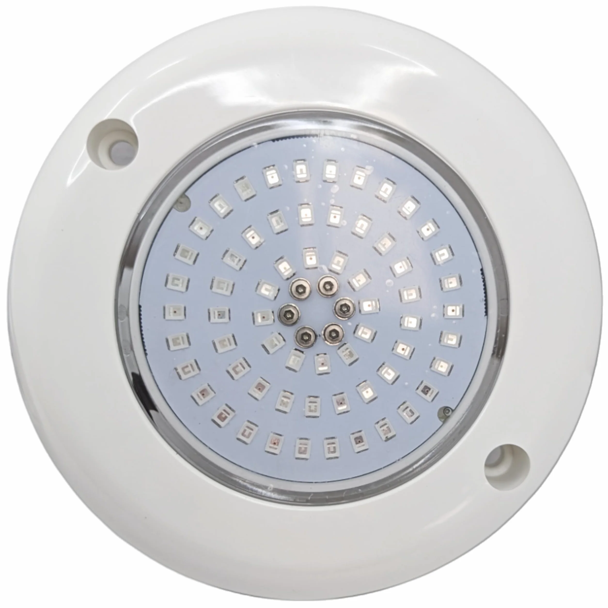 SWIMHOME Warmpool Foco LED Mini de Superficie para Piscina y Escalera, Blanco Frío 6000K, 6W, Resina Epoxy, Ø11cm