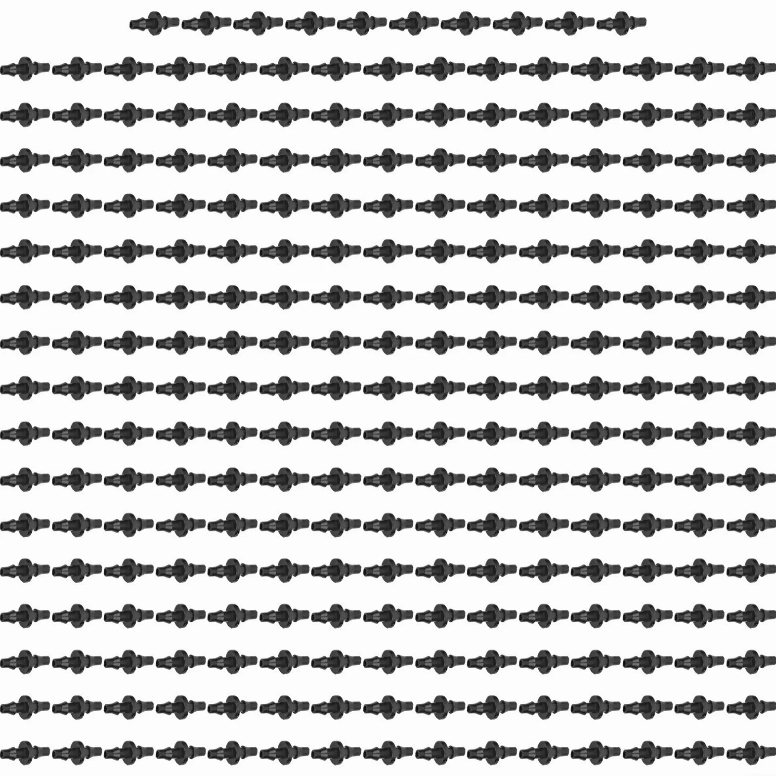 250 conectores de púas de riego por goteo, accesorios de junta recta de 4/7 pulgadas, para riego automático para sistema, adaptadores de manguera de plástico de alta resistencia, para