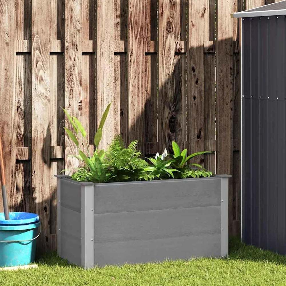 vidaXL Arriate de WPC Gris 100x50x54 cm