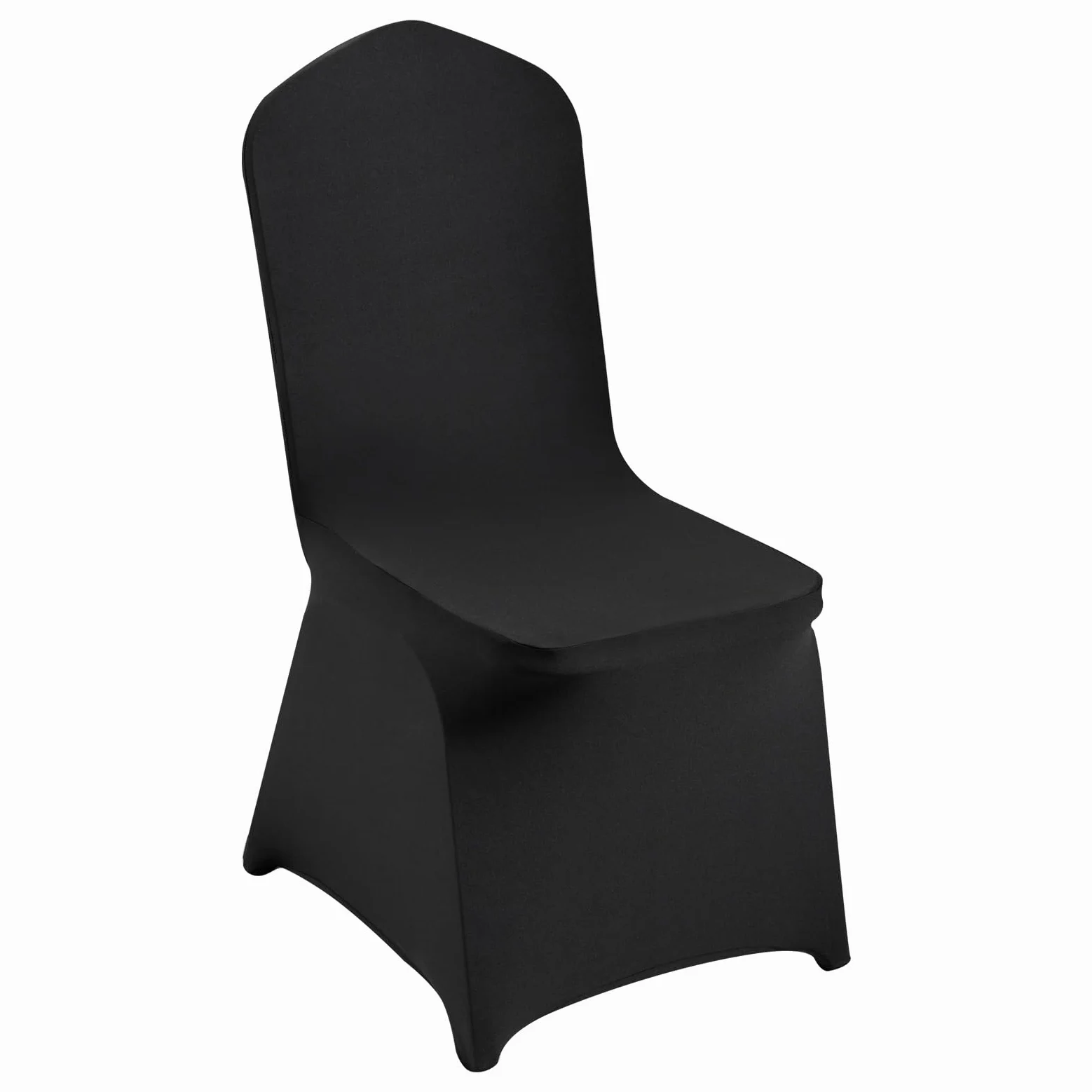 VEVOR Fundas para Sillas Plegables de Spandex Elástico, Funda para Silla Ajustable Universal, Fundas Protectoras Lavables Extraíbles, para Bodas, Vacaciones, Banquetes, Fiestas(50 Piezas Negras)
