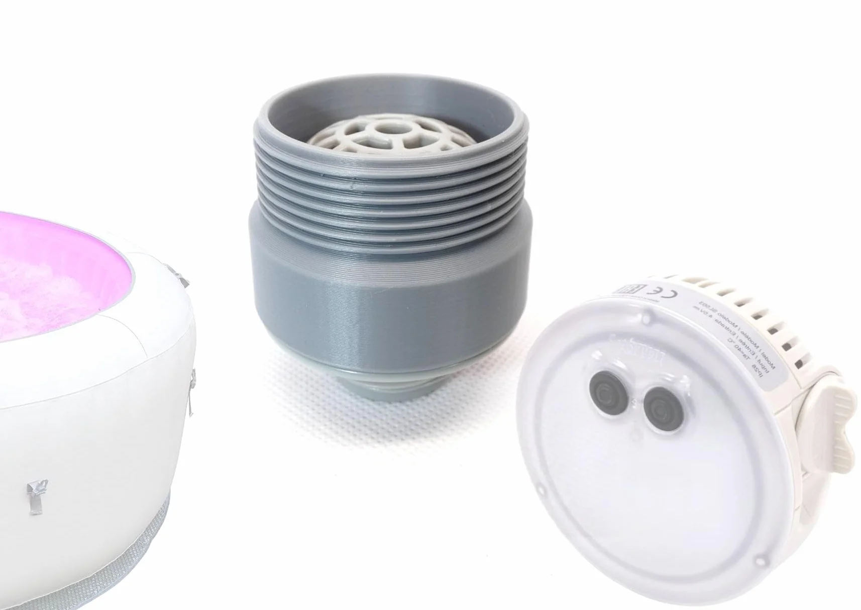 ME&SG Adaptador de luz LED personalizado compatible con jacuzzis inflables portátiles Bestway Lay Z Spa Salu Spa Coleman (LED no incluido)
