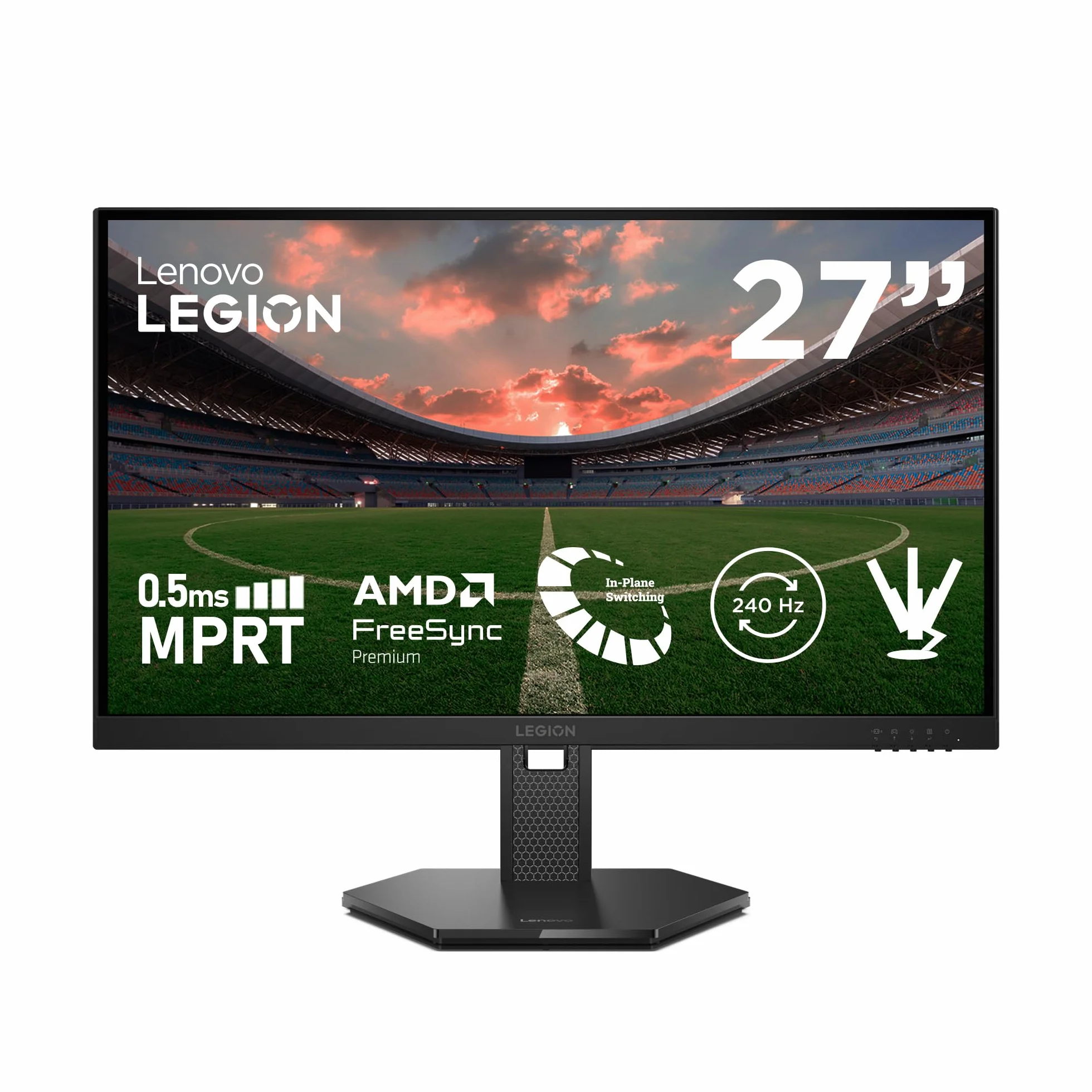 Lenovo Legion 27Q-10 27" Monitor Gaming QHD IPS 240 Hz 0.5 ms HDMI 2.1 DP 1.4 G-Sync FreeSync Premium Negro