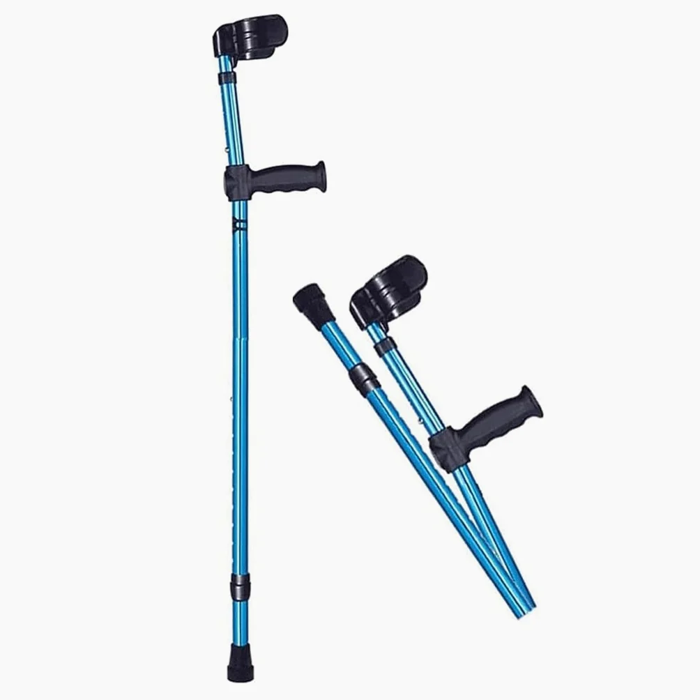 Muletas para Adultos Muletas para Adultos Canes Muletas de antebrazo de Aluminio Muletas Plegables de Aluminio Cuerdas Abiertas Cueritas Ajustables para Caminar Independencia Conveniente