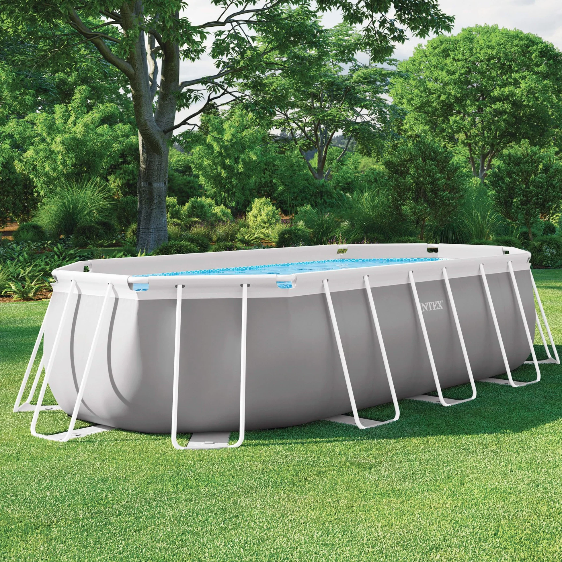 Intex 26796NP - Piscina desmontable ovalada prism frame intex 503x274x122 cm con depuradora