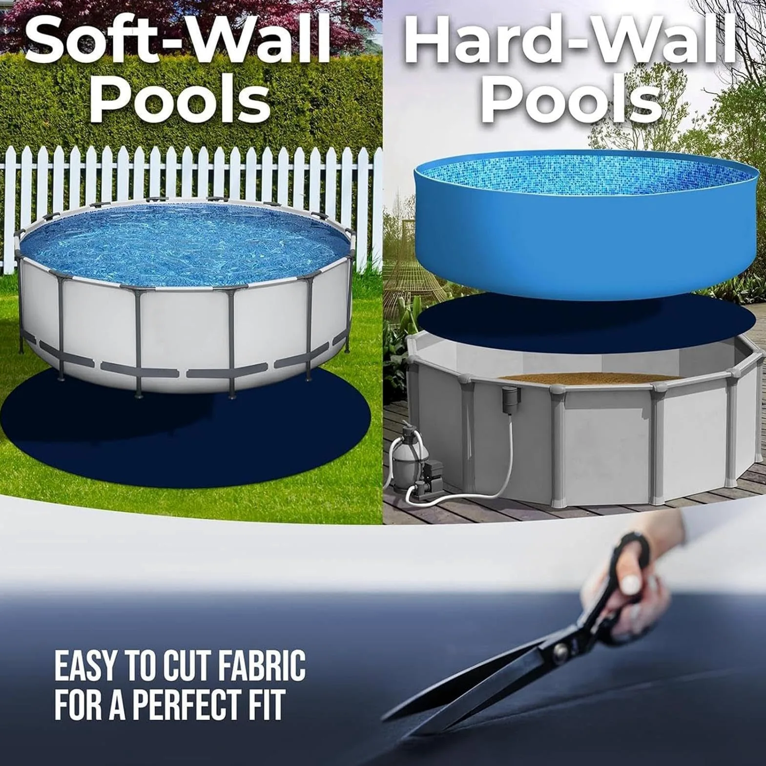 Base Para Piscina 3,7m Esterilla Protector De Suelo Resistente A La Intemperie