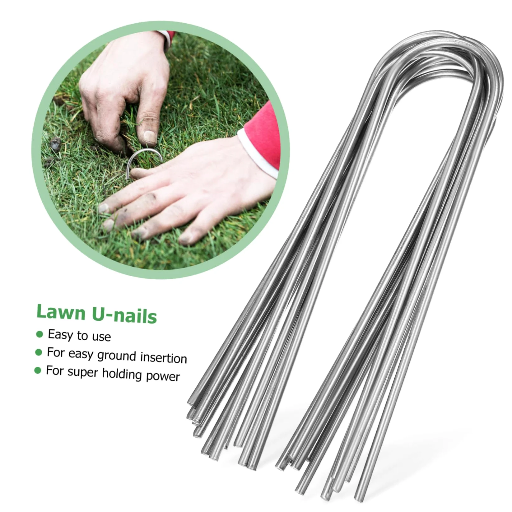 SUPVOX 100piezas Estacas De Hierro para Tiendas Clavos para Fijación De Membranas y Césped Artificial
