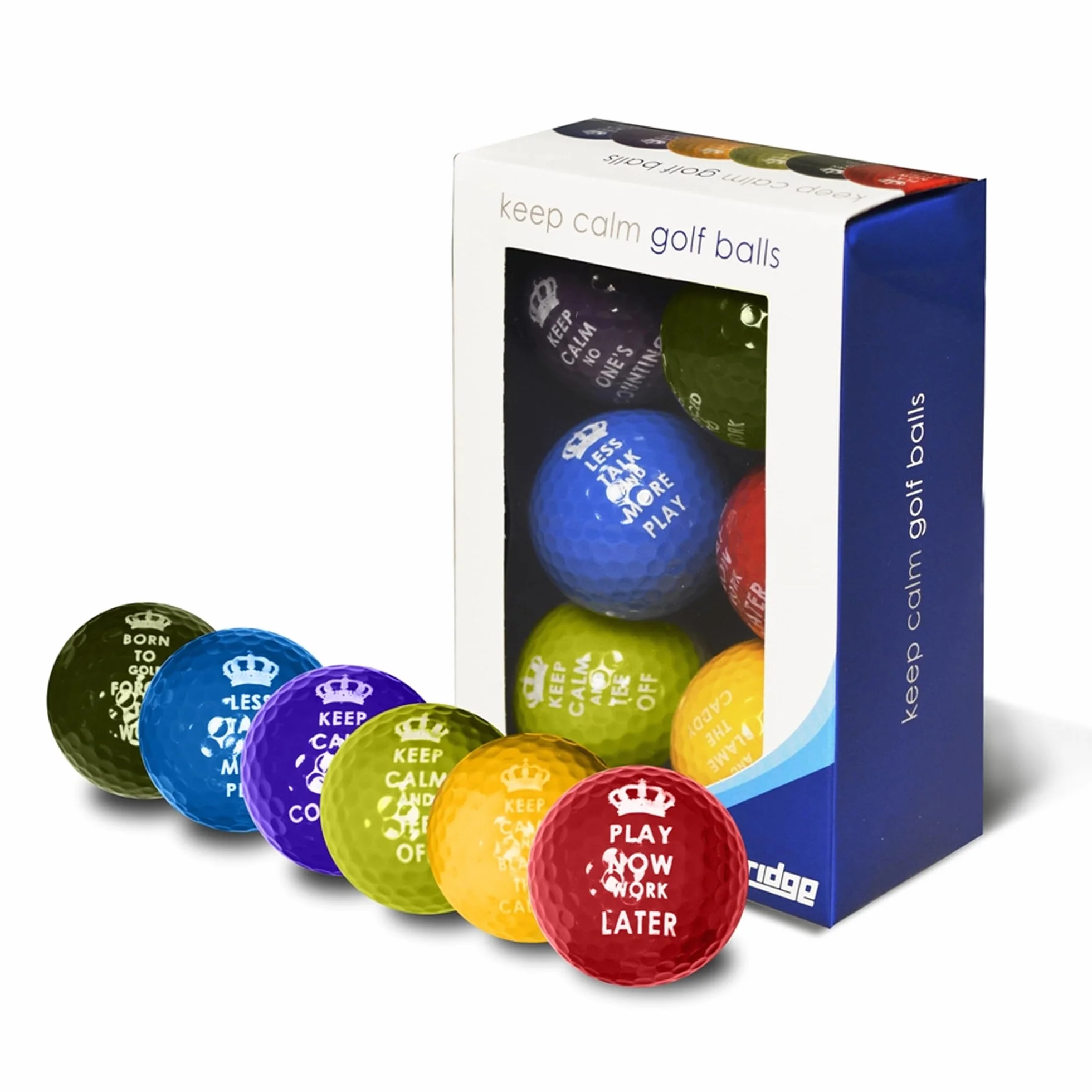 Longridge Pelotas de golf Keep Calm Novelty (paquete de 6) - Varias