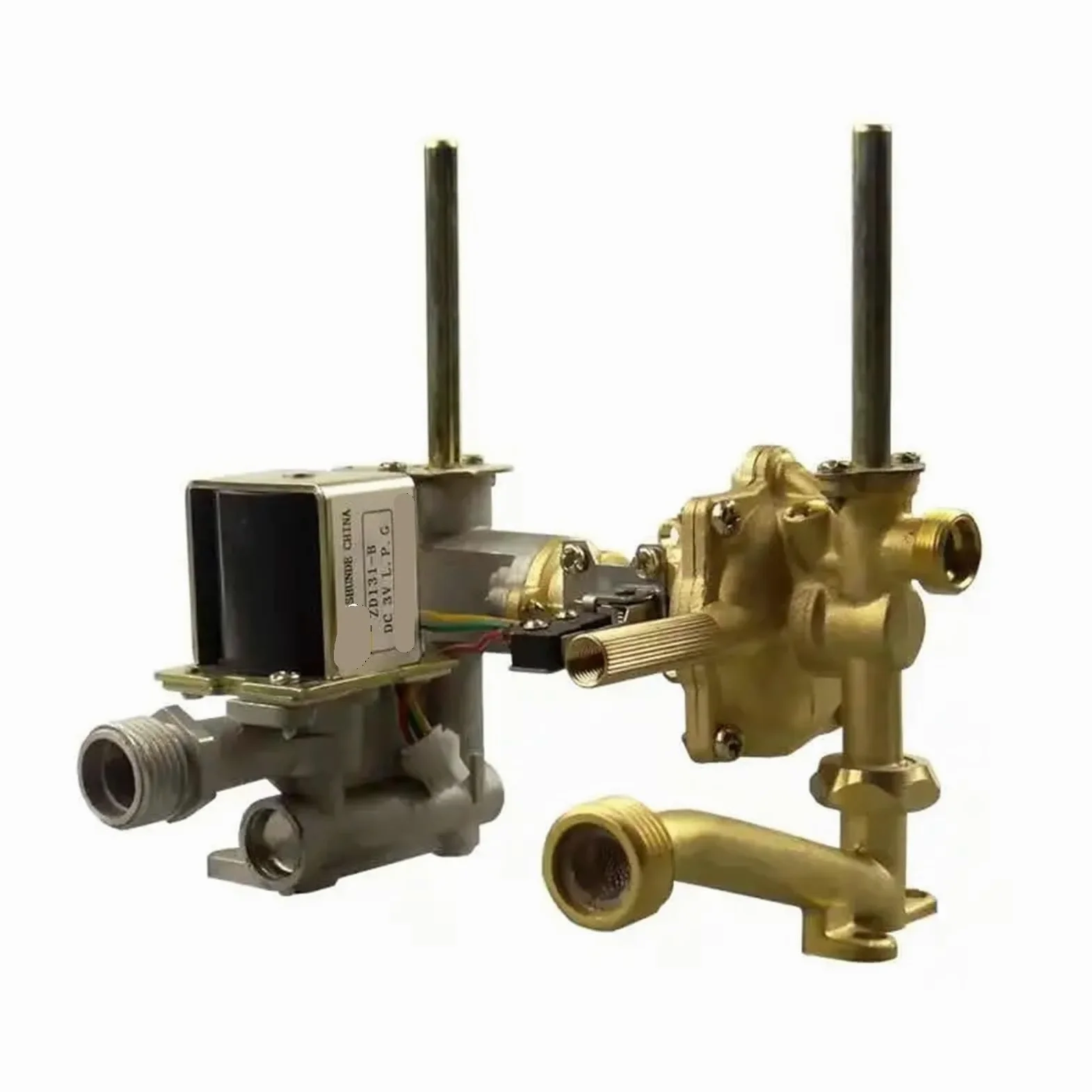 Accesorios generales for calentadores de agua a gas: válvula cobre y conjunto enlace gas con aguja drenaje antihielo(Red-1)