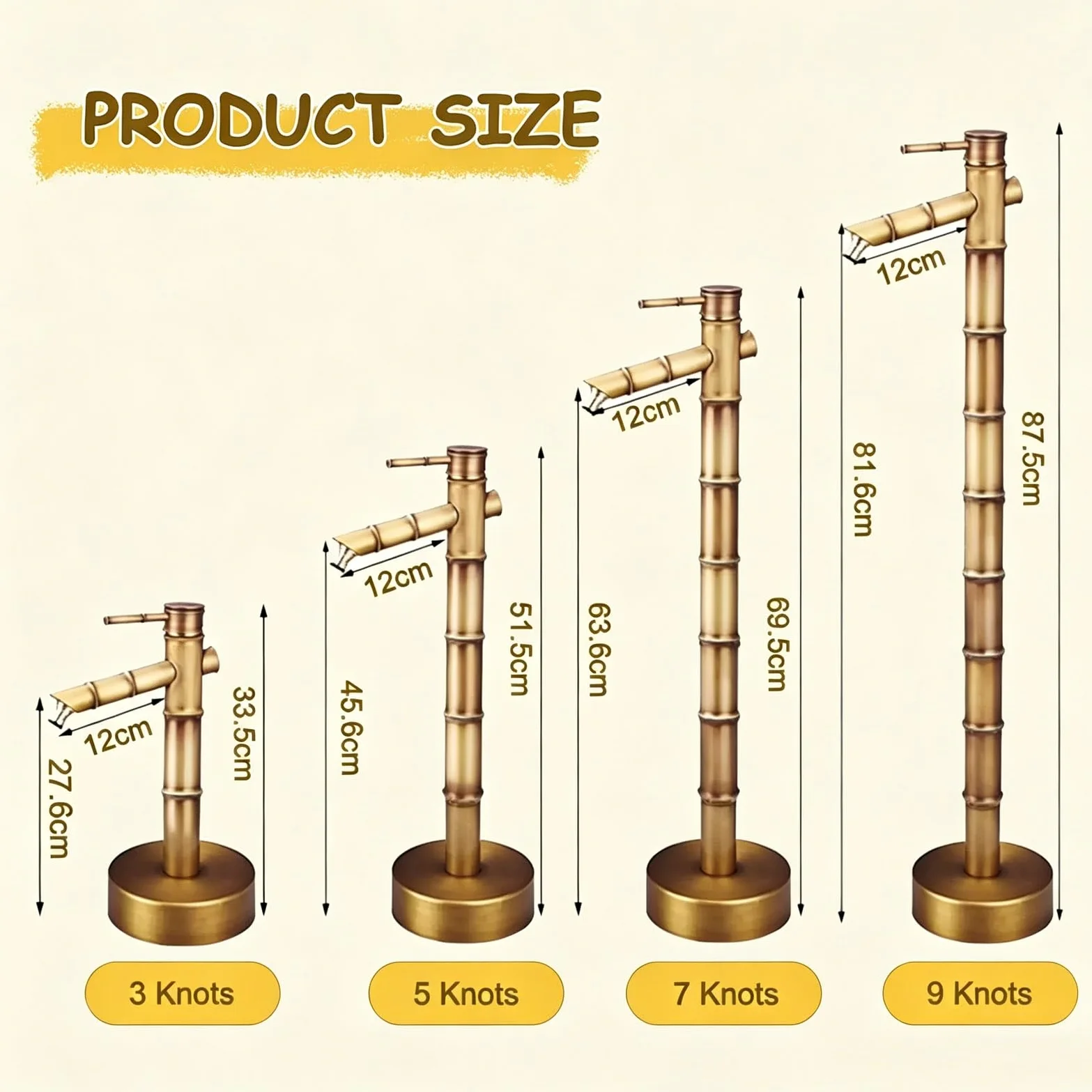Grifo de columna de jardín de cobre, grifo resistente a las heladas, hidrante vertical independiente con soporte para manguera, dispensador exterior para jardín y patio trasero