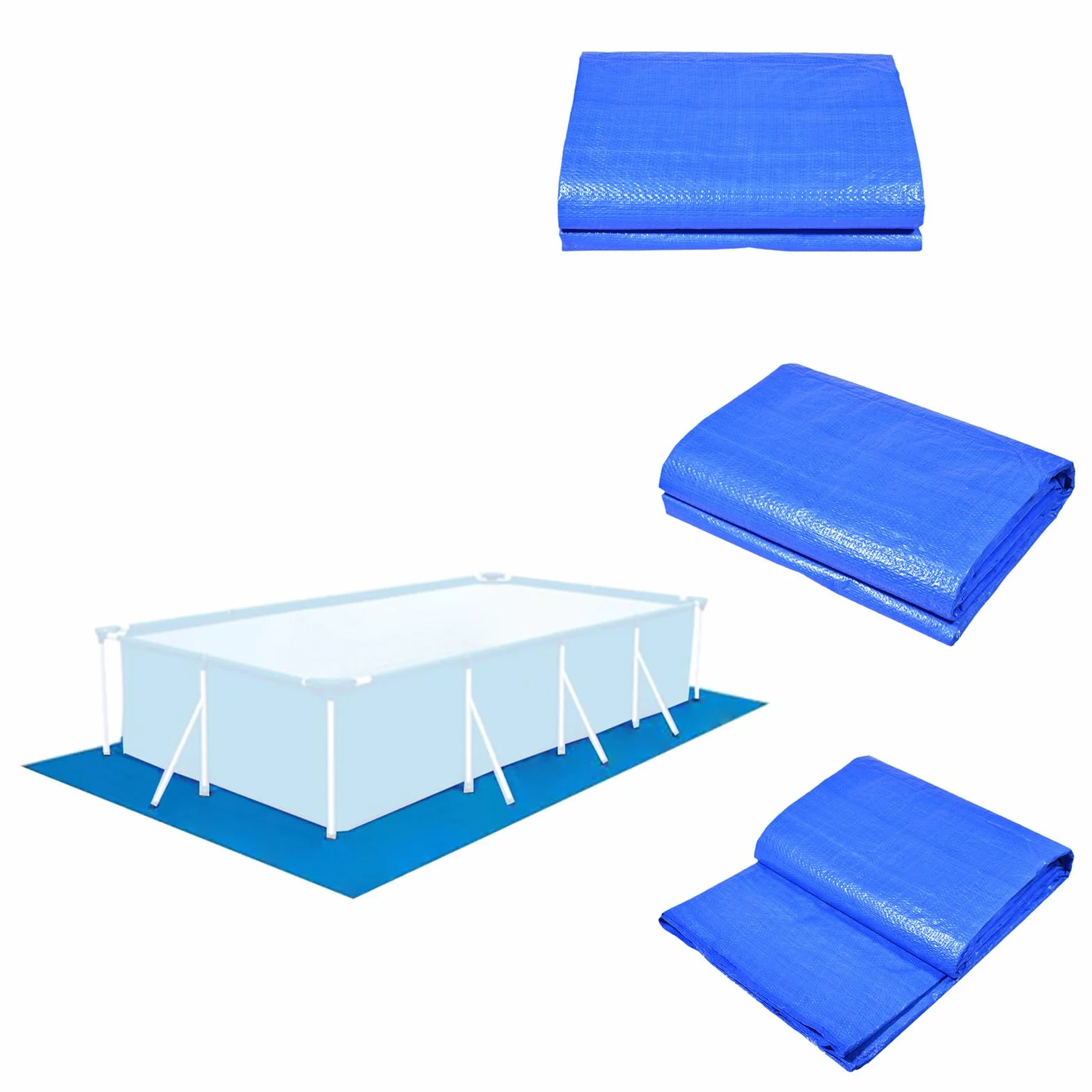 Genérico Alfombra De Suelo para Piscina - Tapiz De Suelo Protector para Piscina Impermeable | Protector De Suelo para Piscina Plegable | Alfombrilla Rectangular para Piscina Rectangular