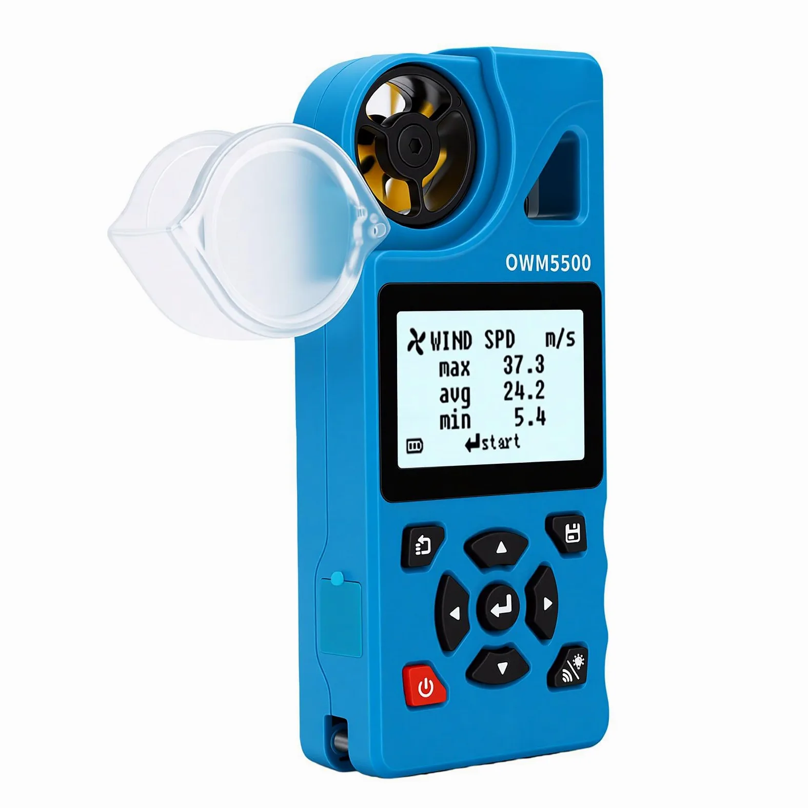 Domary Anemómetro Inteligente Anemómetro con 7 Funciones de Medición Aplicación Remota Control 8000 Modo Gráfico de Almacenamiento Datos para Navegar Surf HVAC