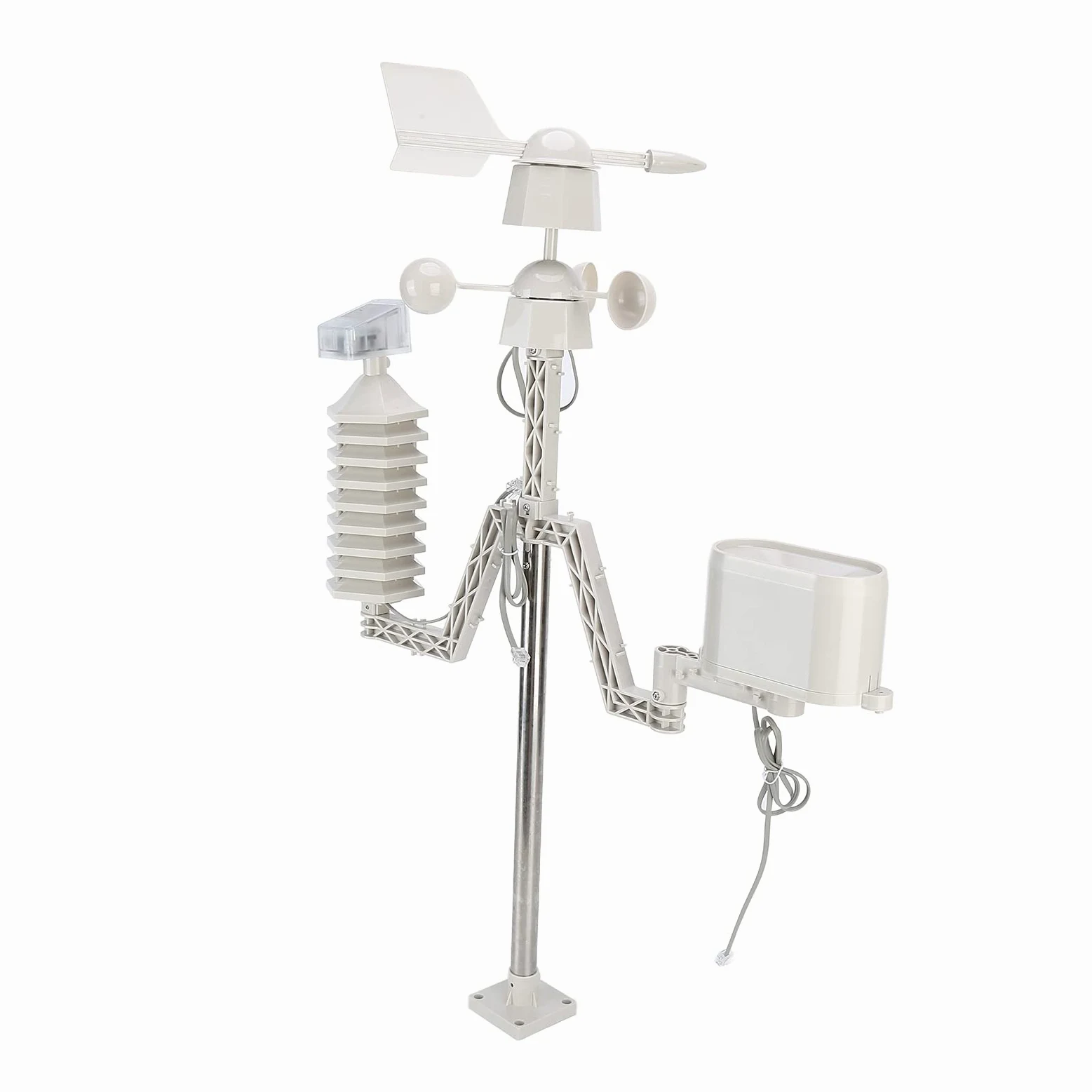 Instrumento de Pronóstico del Tiempo para Jardín, Velocidad del Viento, Lluvia, Temperatura, Humedad, Diseño ABS Preciso de 5V para Oficina en Casa