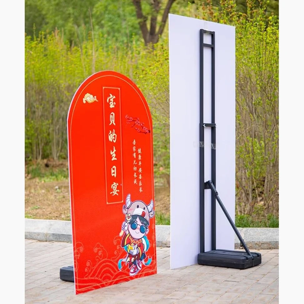 Soporte De Pedestal para Carteles Altura Ajustable para Carteles De hasta 77" Soporte De Suelo Resistente para Carteles Base De Inyección De Agua para Carteles KT, Espuma(2PCS)
