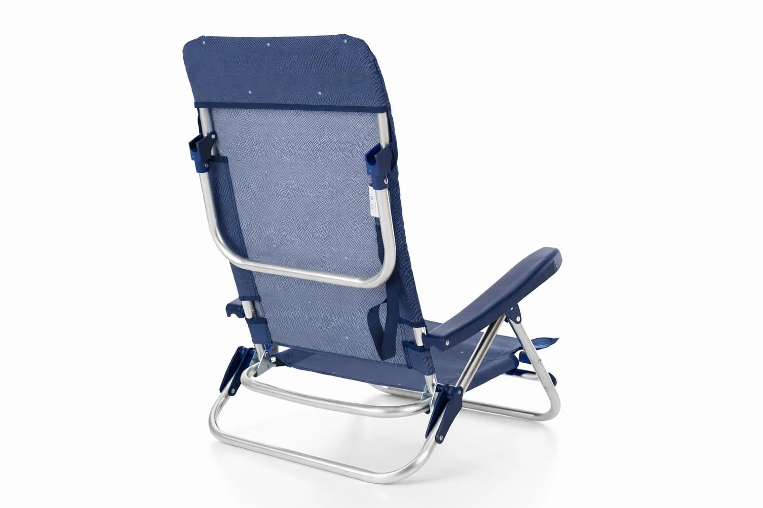 Creaciones Llopis Silla de Playa, Piscina, Camping o Jardín Plegable y Reclinable Diferentes Tamaños Aluminio Brillo 5 Posiciones (Silla Baja)