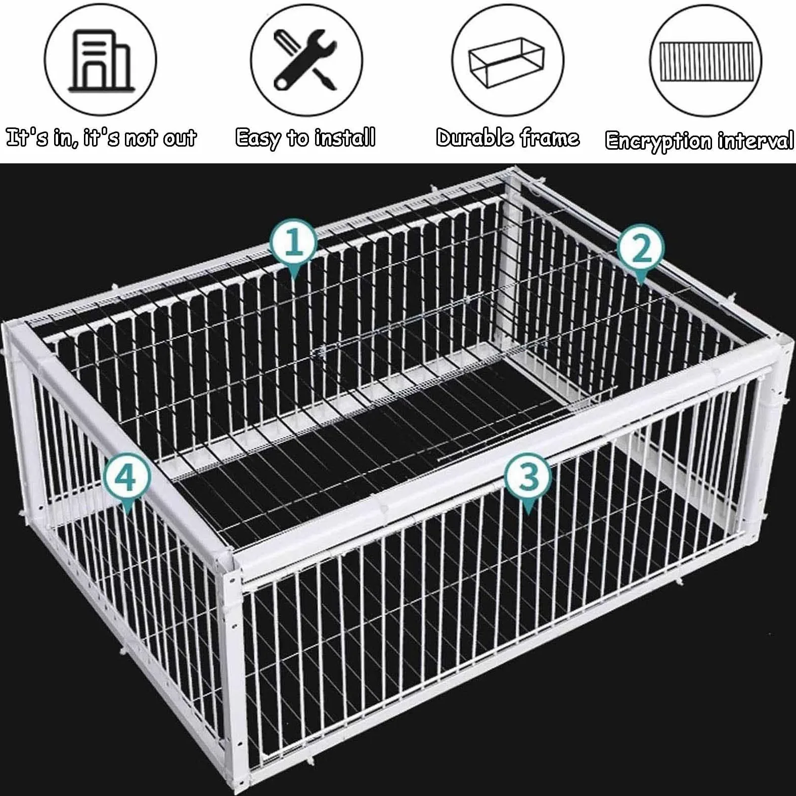 Trampa para Pájaros Jaula Trampa Cuatro entradas Trampa para Palomas con tragaluces diseño antiescape Apto para Palomas Loros Cuervos pájaros(60x40x26cm)