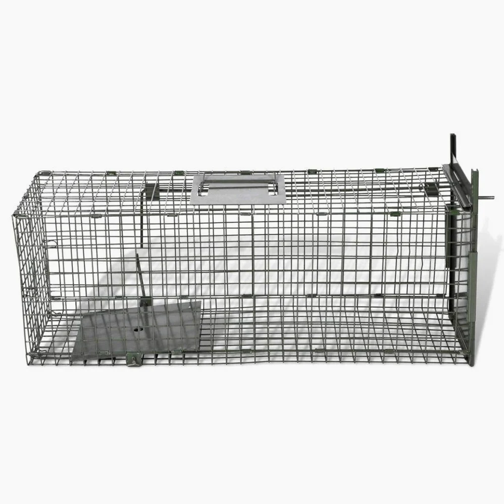 Animal Trap Cage Professional Catch Live Animals Safe, Trampa Humana con una Sola Puerta Adecuado para Uso en Interiores y Exteriores 80 x 25 x 25 cm