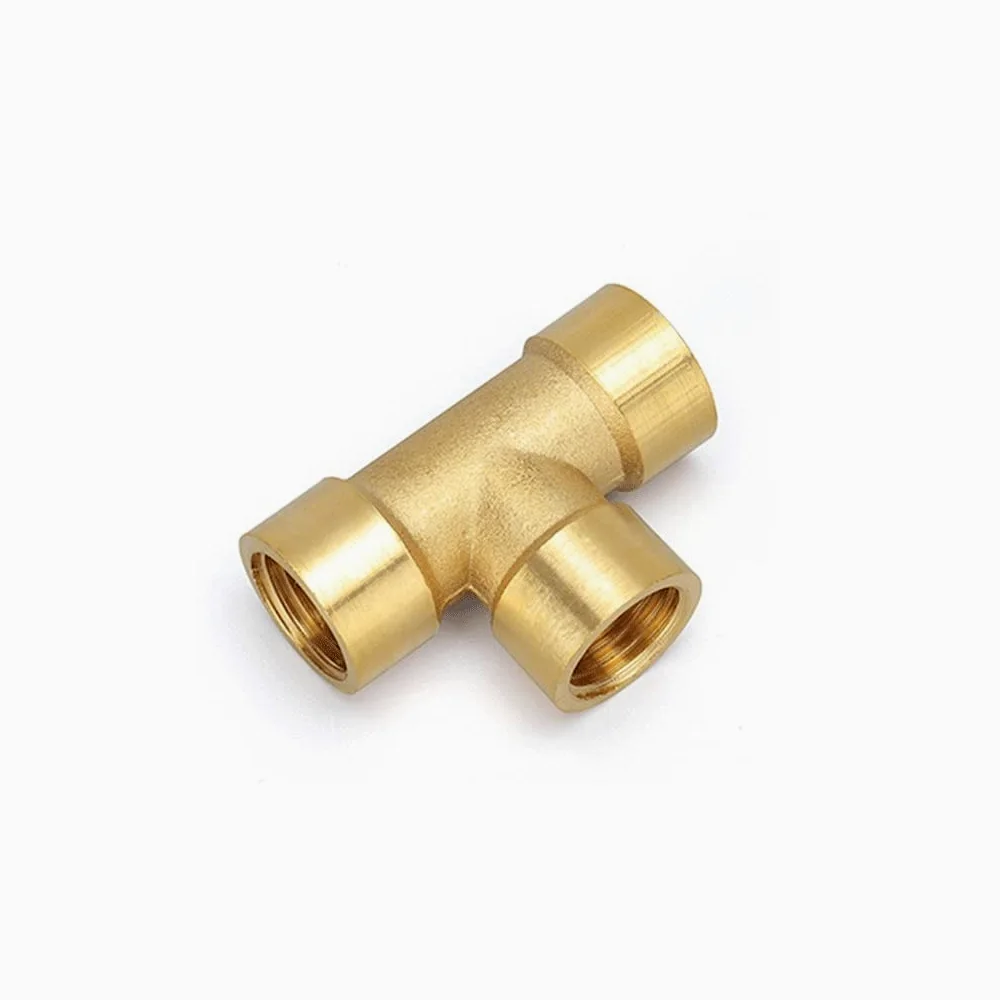 Conector de Toque de Manguera, 1 Conector Adaptador de instalación de tuberías de latón de Tres vías, Utilizado for Rosca Interna de 1/8 "1/4" 3/8 "1/2" 3/4 "1" de decoración del hogar Agua