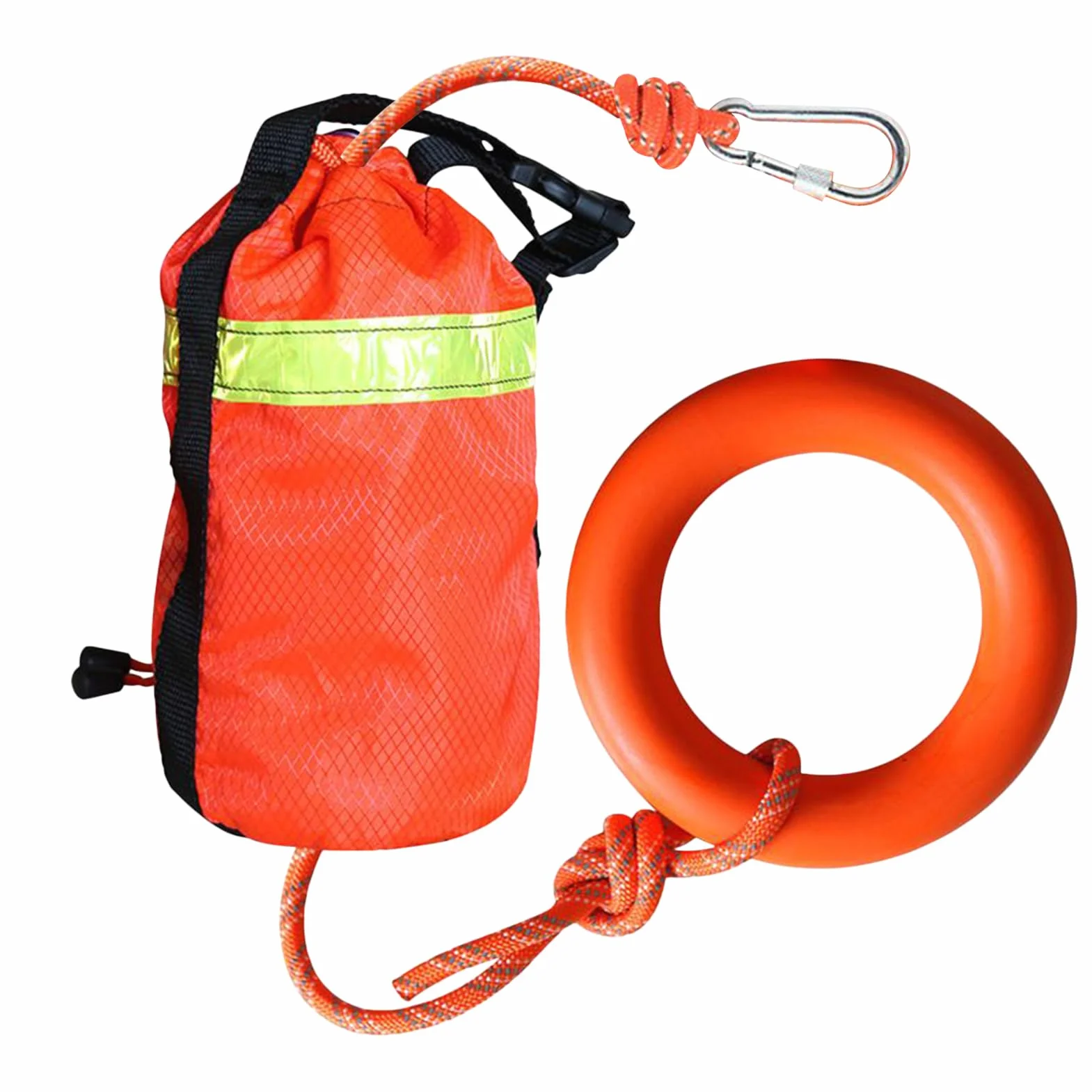 Cuerda de Rescate acuático Reflectante 16 m 500 kg Resistencia a la tracción Flotante para Rafting