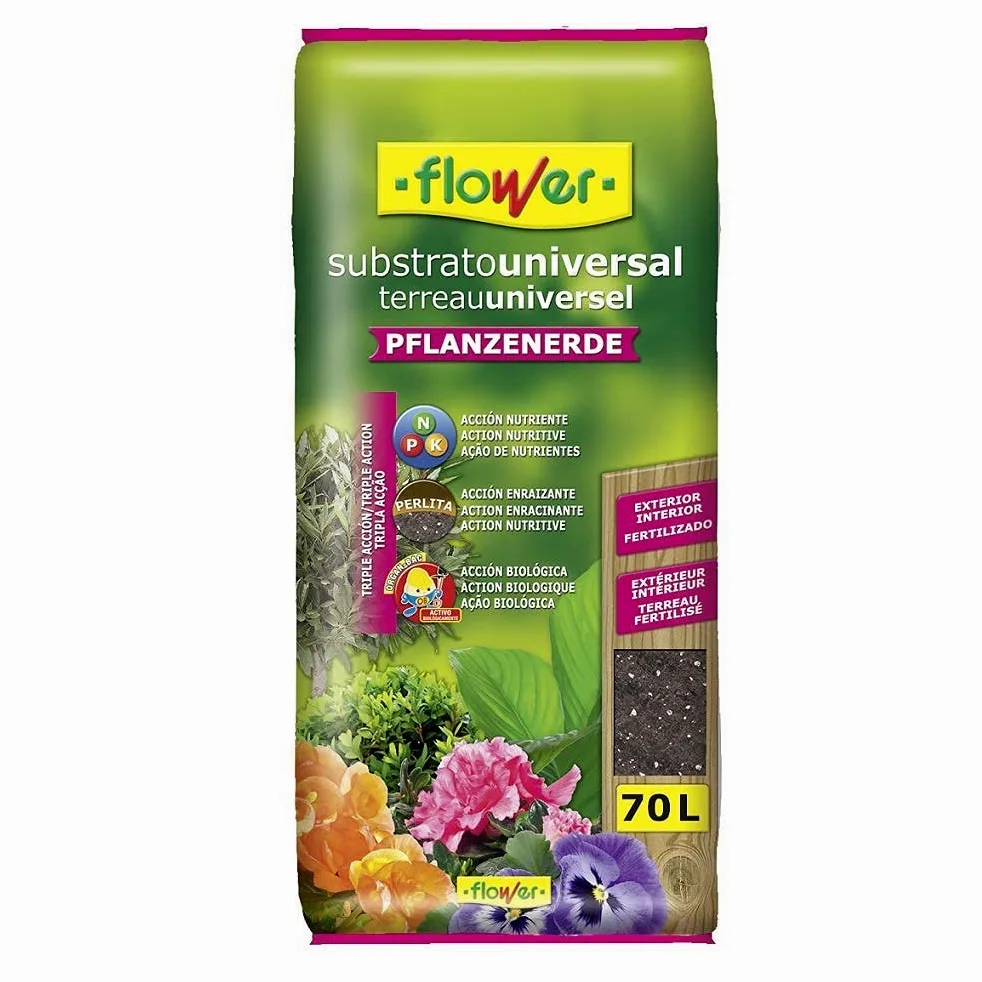 Flowers 4-80119 - Substrato universal "pflanzenerde" fertilizado 70l