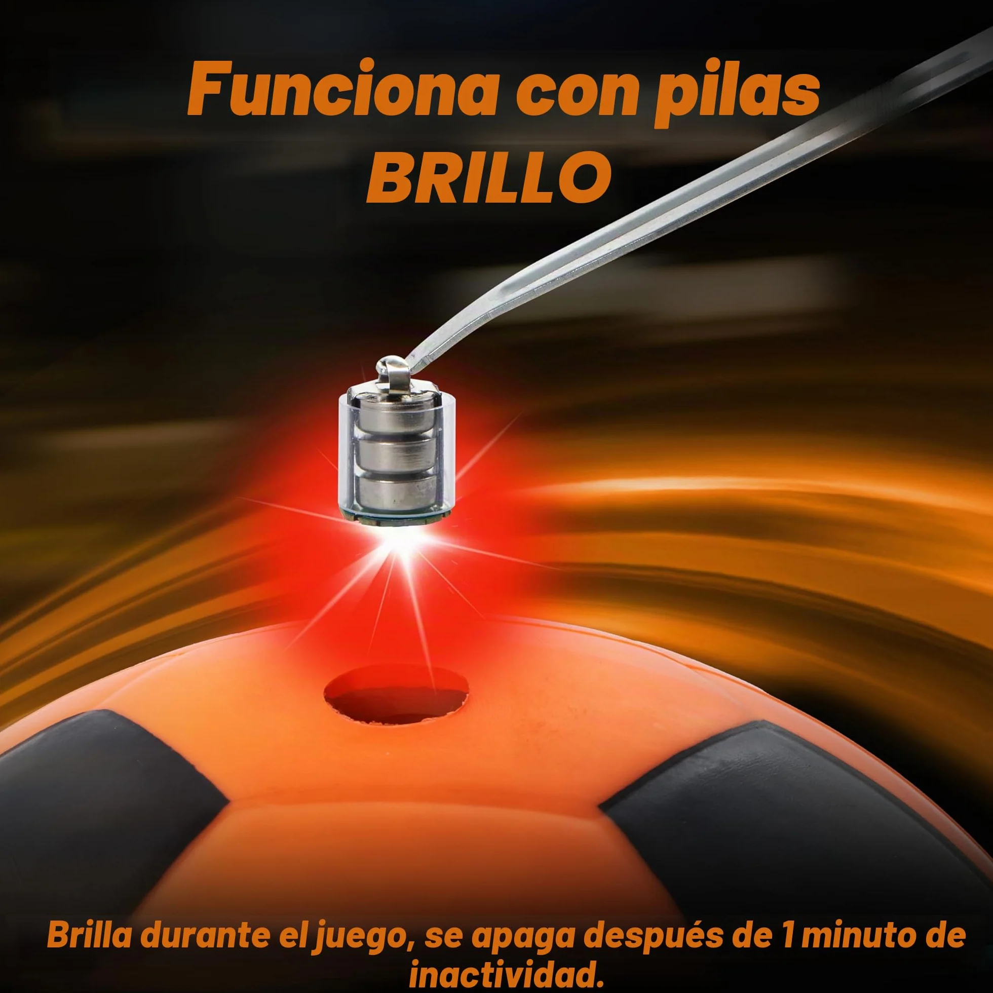 SYNCFUN Balón de Fútbol Luminoso Reflectante Tamaño 5 Brilla en la Oscuridad para Juegos Nocturnos