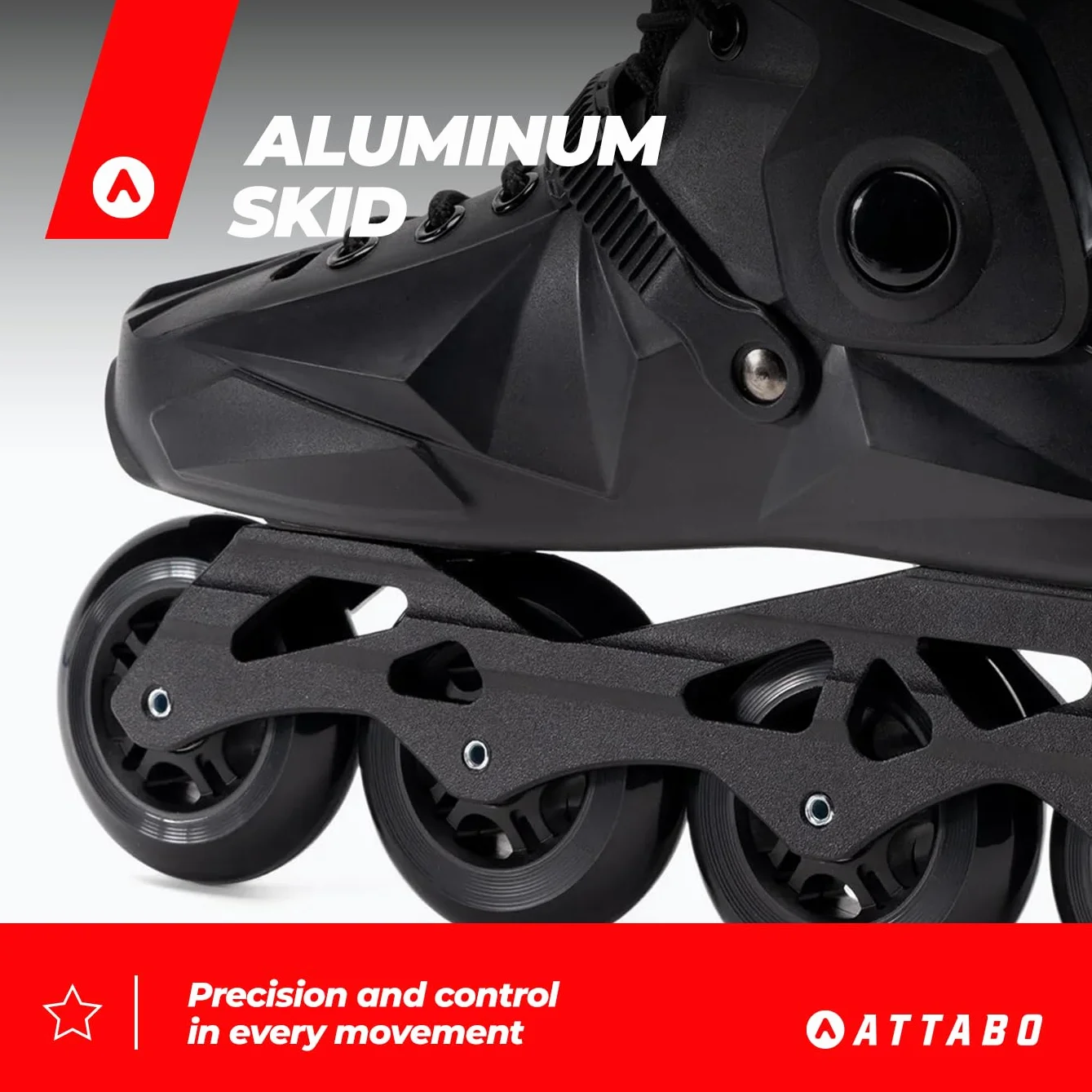 ATTABO Patines en Línea Riftskates 40-45 EU Negro ABEC-9 Ruedas PU 85A Freestyle