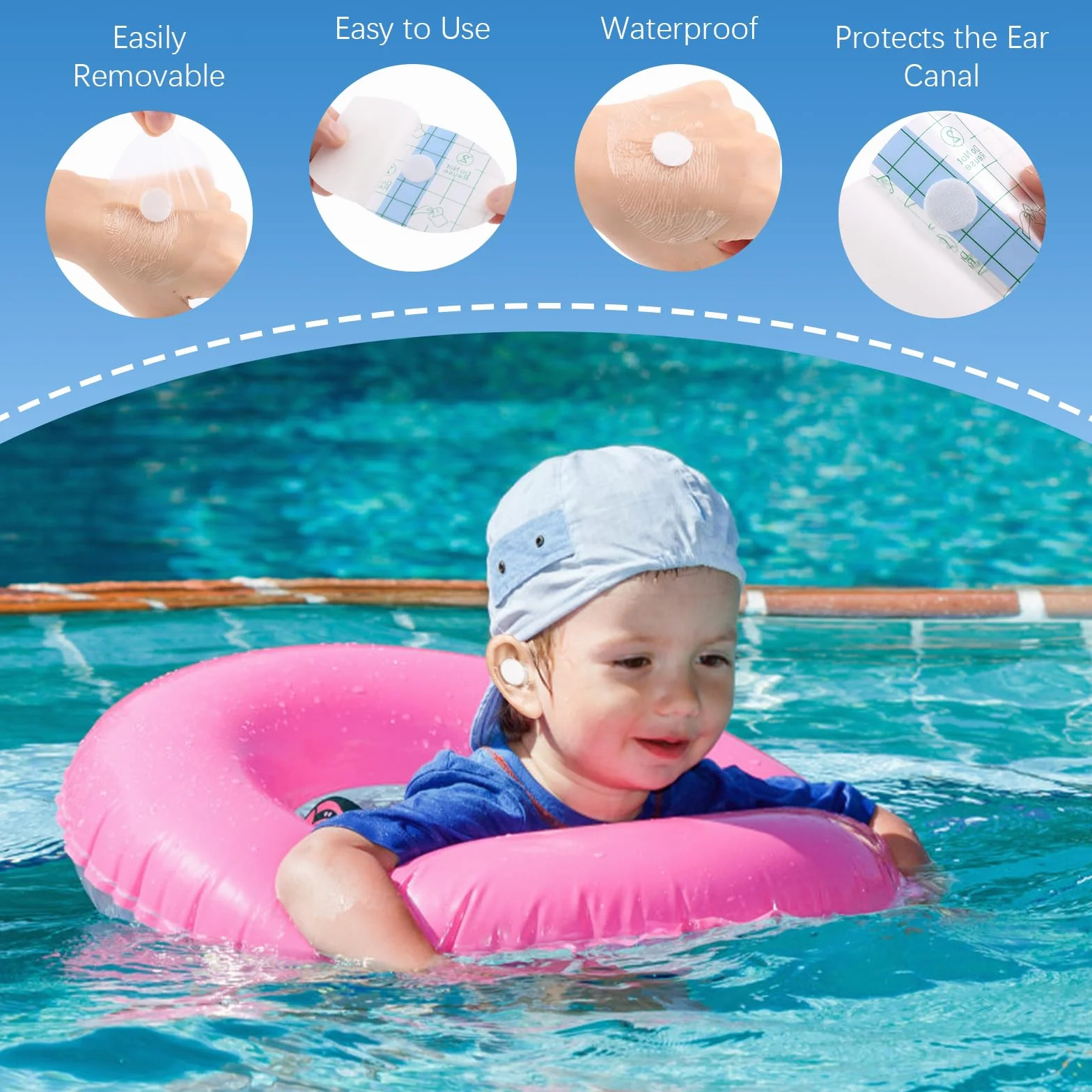 Orejeras para Ducha Impermeables 60 Piezas Tapones para los Oídos Natación Adultos Adolescentes