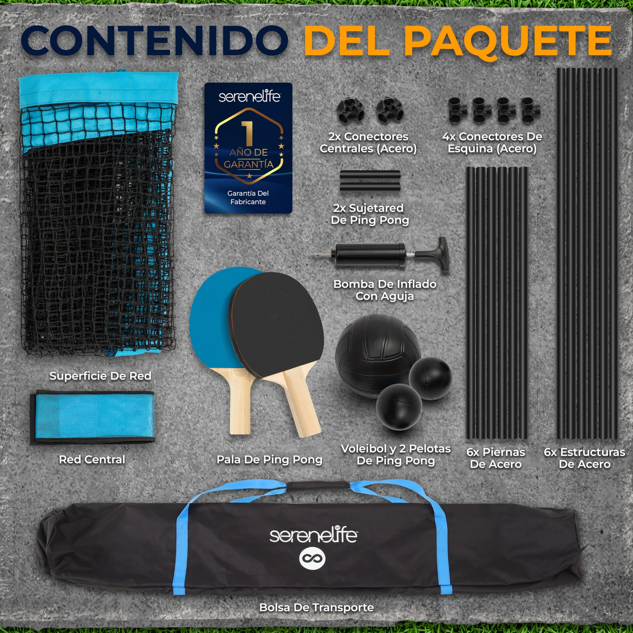 Serenelife Mesa de Ping Pong Plegable Portatil con Red