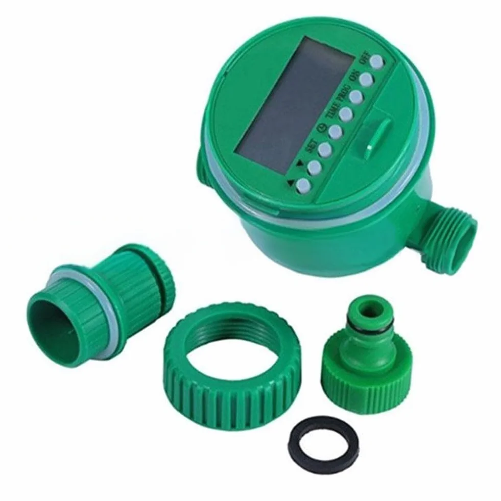 Temporizador de riego para sistema de control de riego de jardín - Temporizador de manguera programable con retardo de lluvia y anulación manual, construcción ABS, 1 minuto a 9
