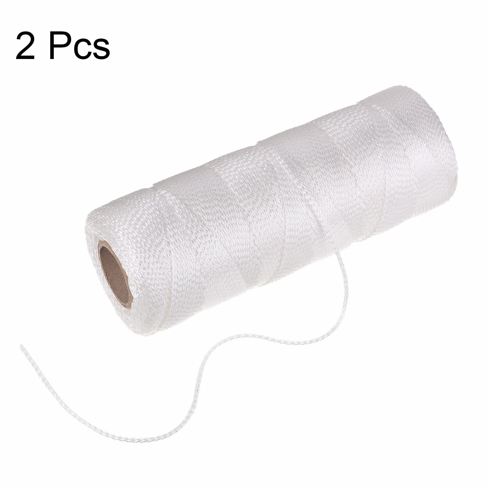 QUARKZMAN 2pcs Línea de Albañil de Nylon Trenzado de 1.5mm x 500 pies para Pesca, Jardinería y Manualidades, Color Blanco