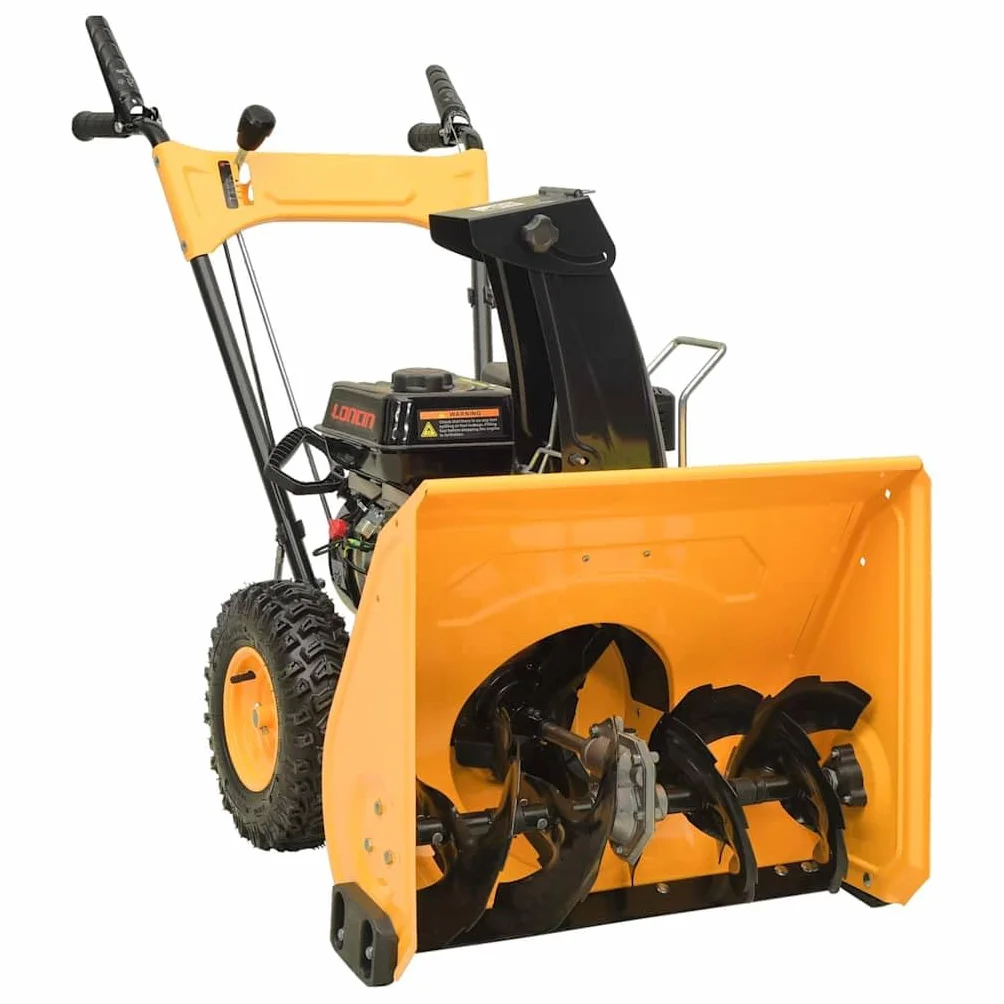 vidaXL Máquina Quitanieves Entradas Vehículos Aceras Superficies Pavimentadas Eléctrica Bajas Temperaturas 6,5 HP Amarillo y Negro