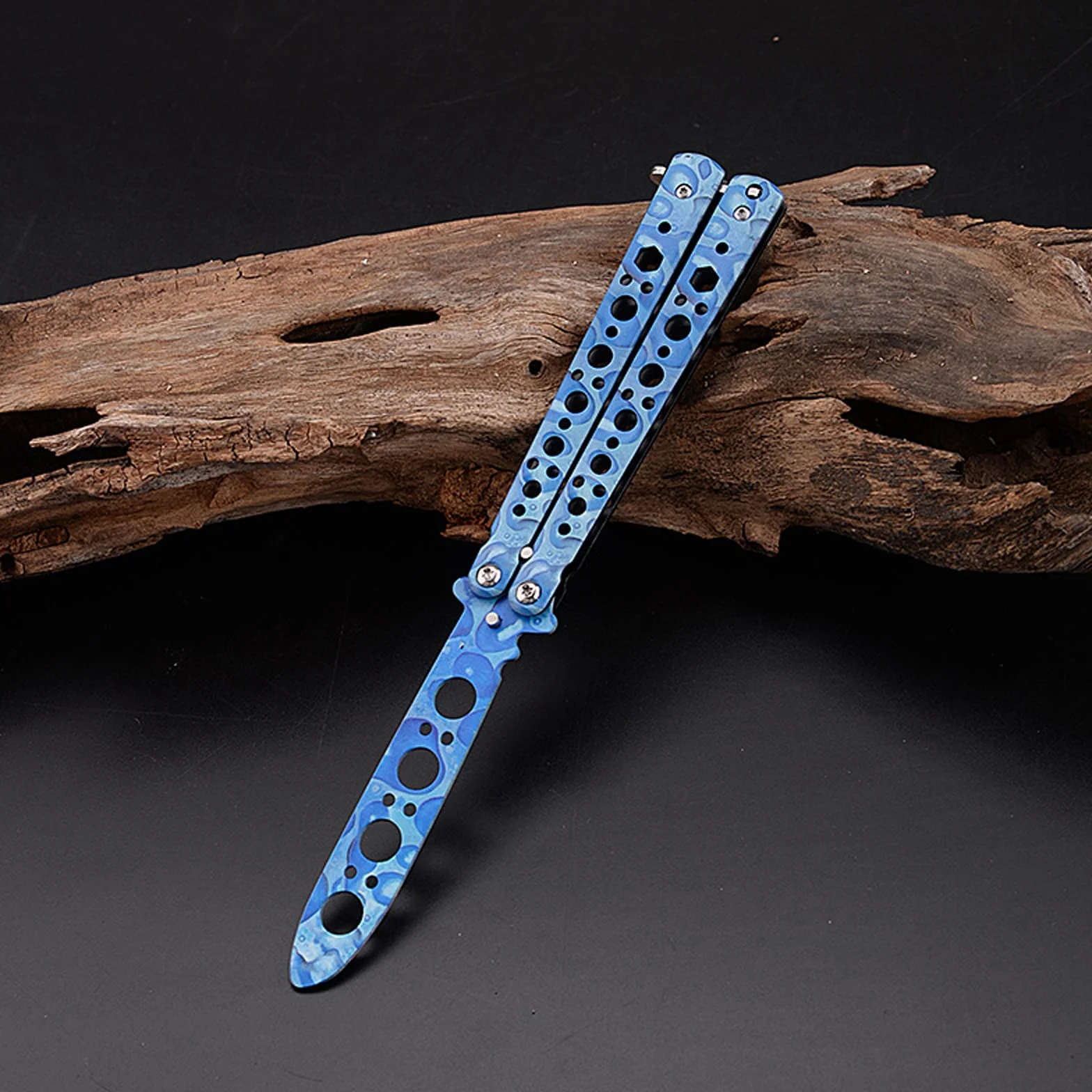Cuchillo de entrenamiento de mariposas sin afilar para principiantes