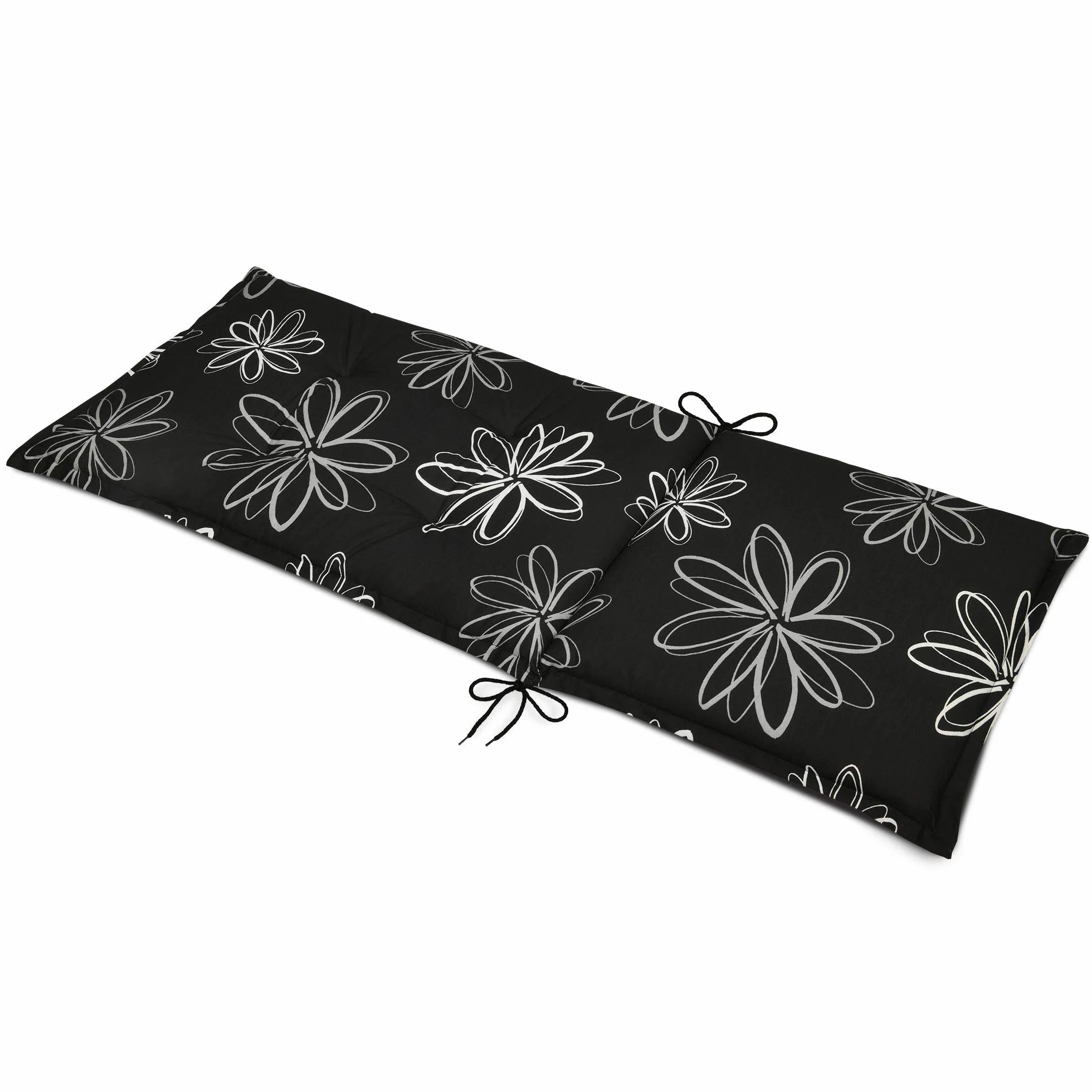 Beautissu Set 6 Cojines sillas Exterior jardín con Respaldo Alto Acolchado | 120x50x6cm tumbonas mecedoras Asientos cómodo Acolchado Resistente a Rayos UV terraza almohadillas Flores