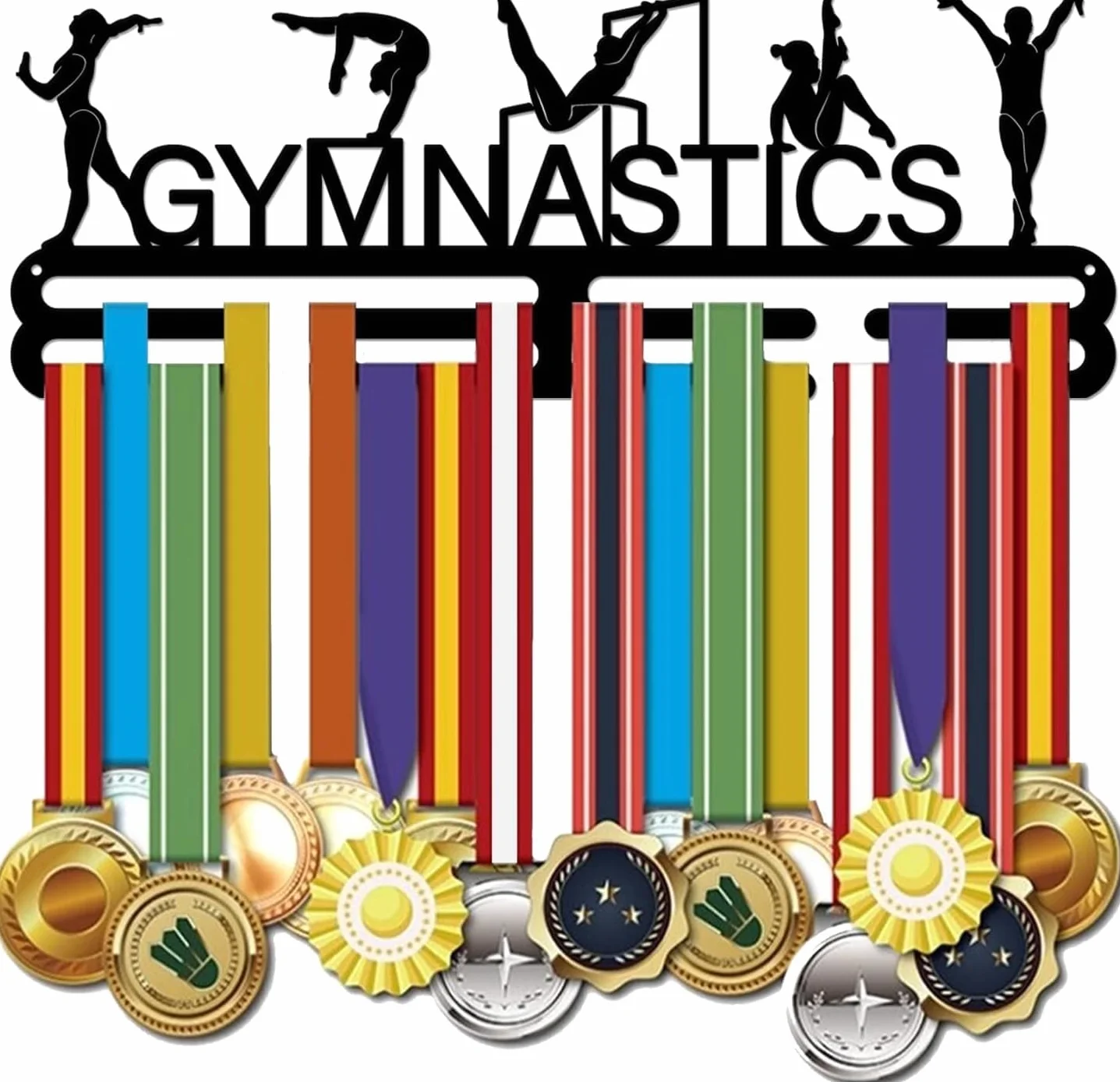 SUPERDANT Porta Medallas de Gimnasia 40x15CM Soporte para Colgar Medallas
