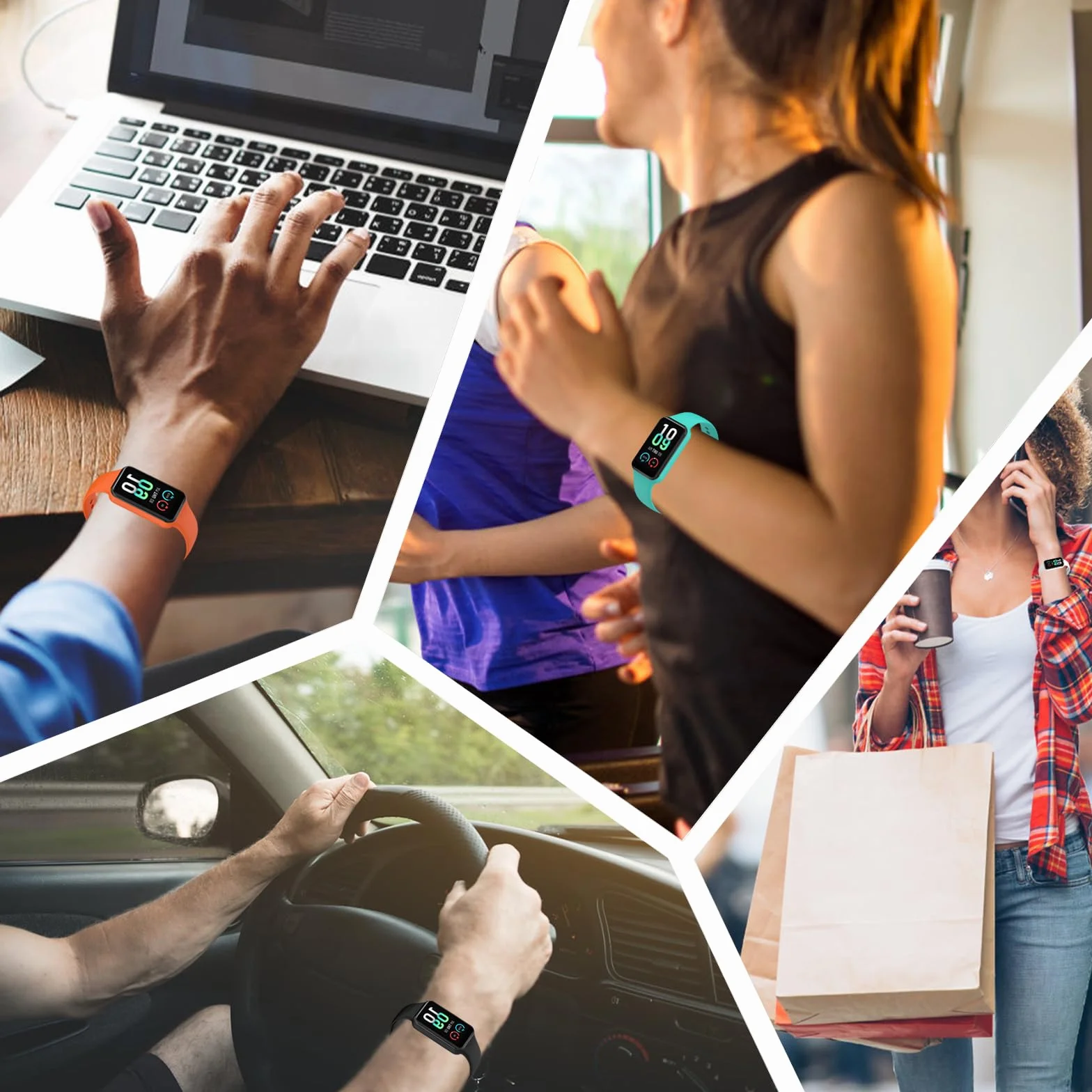 Amazfit Band 7 Correa Compatible, Pulsera Silicona Recambio Coloridos 6PCS