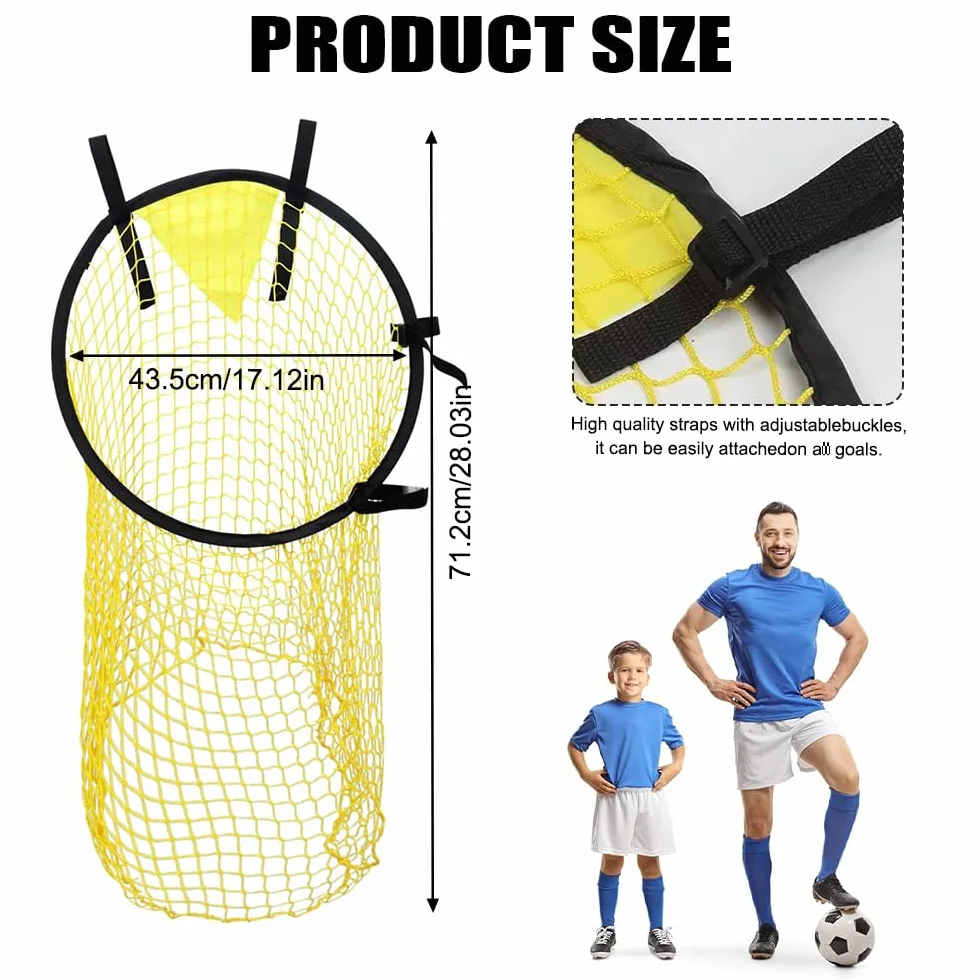 Red de Objetivo de Fútbol, Portería Plegable con Correas Ajustables para Entrenamiento de Tiro