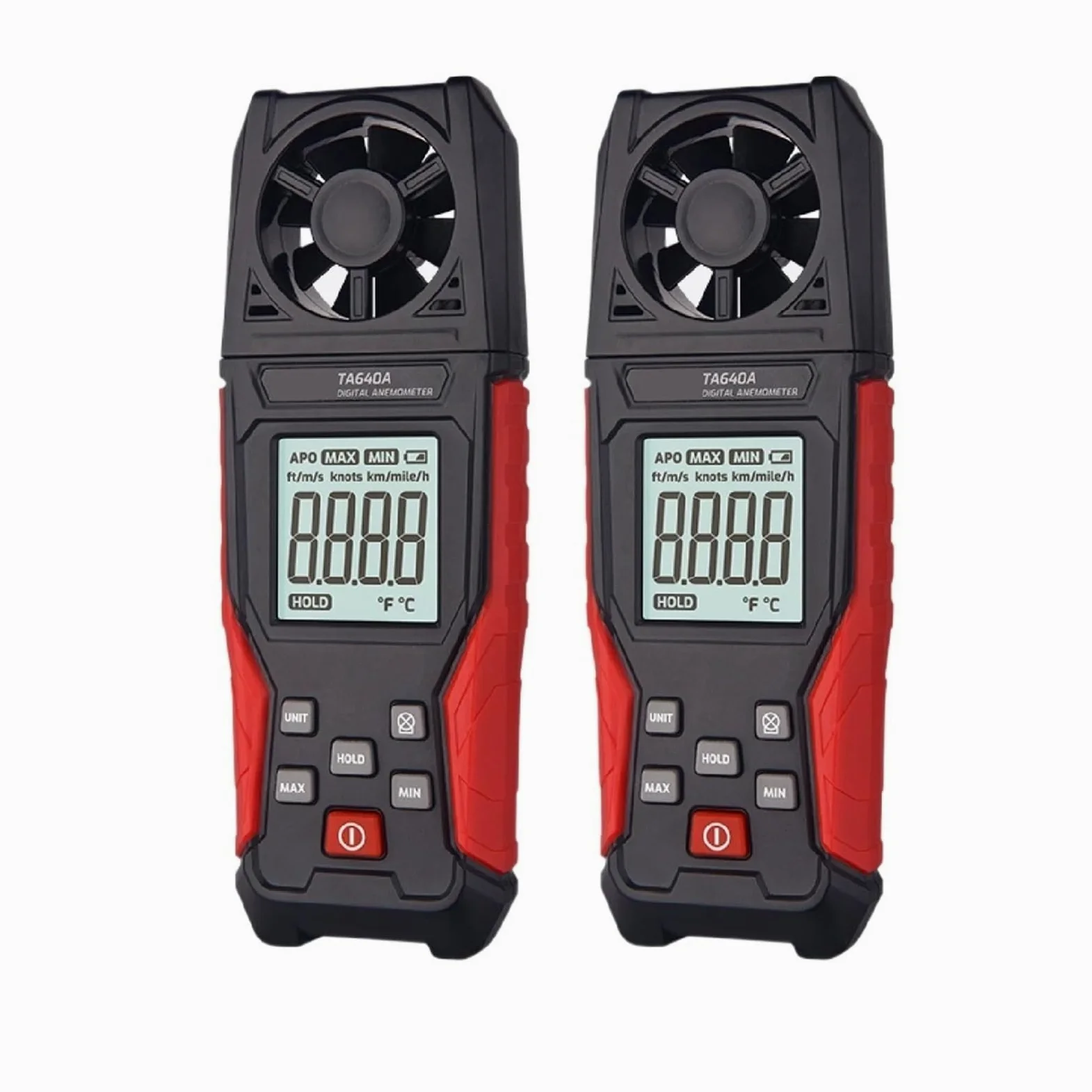 Anemómetro Digital 1pcsTA642A, medidor de Velocidad del Viento, medidor de Velocidad del Flujo de Aire, Herramienta de medición de Volumen CFM(TA640A)