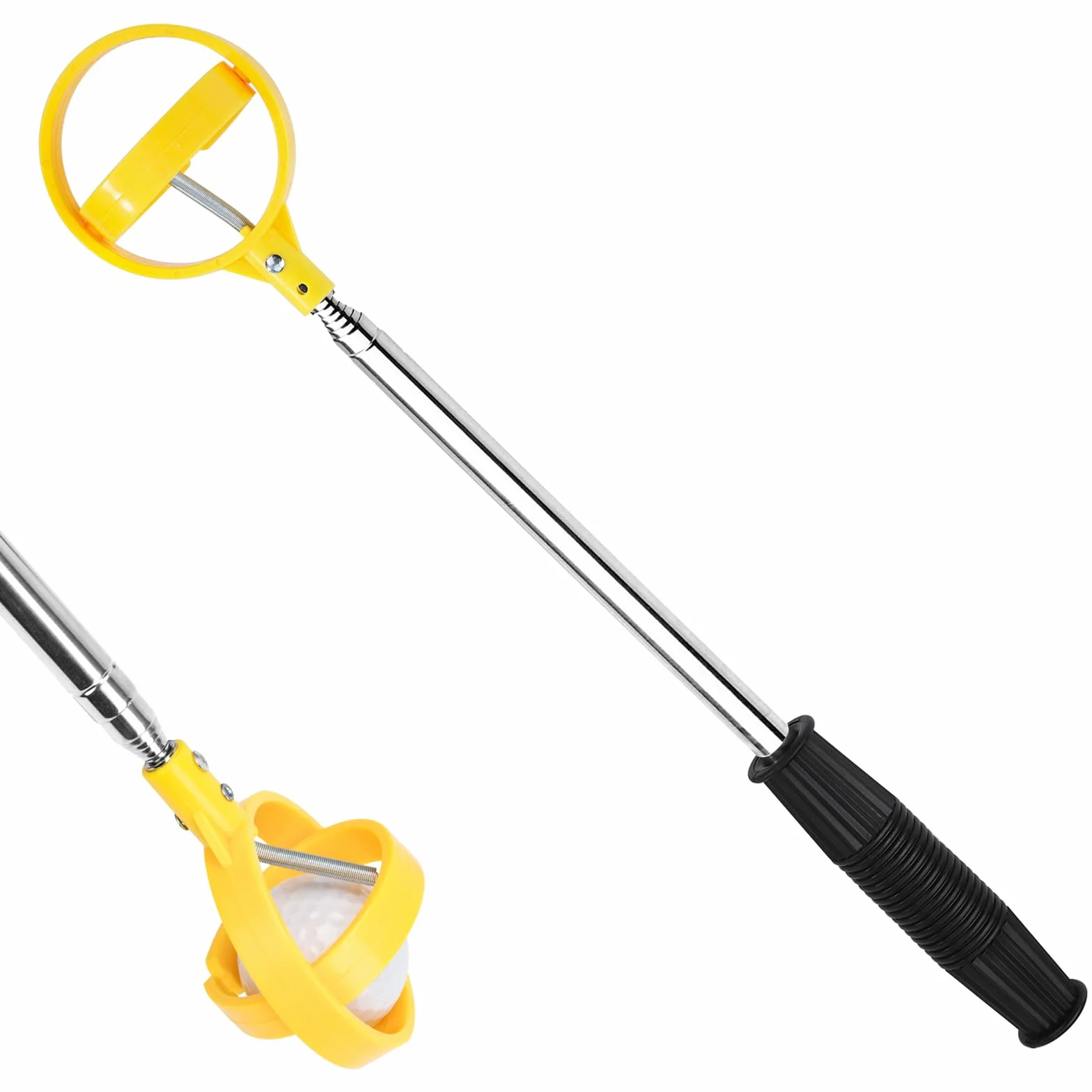 Tunejoy Telescópico Pelota de Golf Automático Herramienta Golf Ball Retriever Acero Inoxidable Accesorios para Golfista