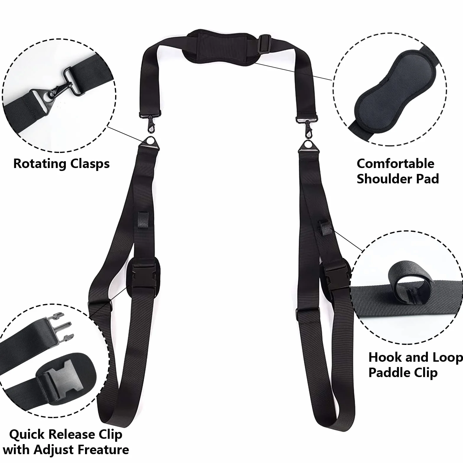 JEEZAO Correa Transporte Tabla Surf Ajustable Hombro SUP Kayak Canoa Paddle